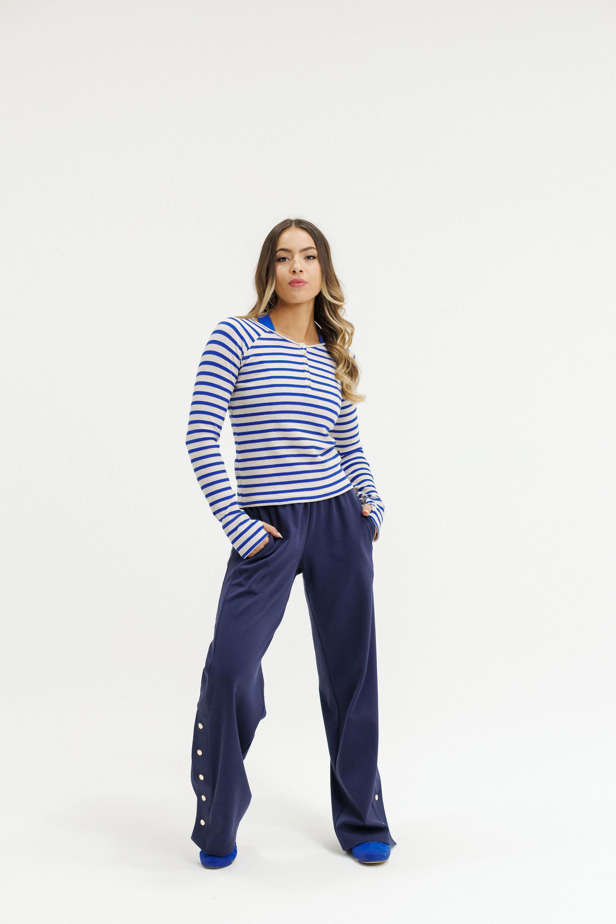 Benne Long Sleeve | Marine Stripes