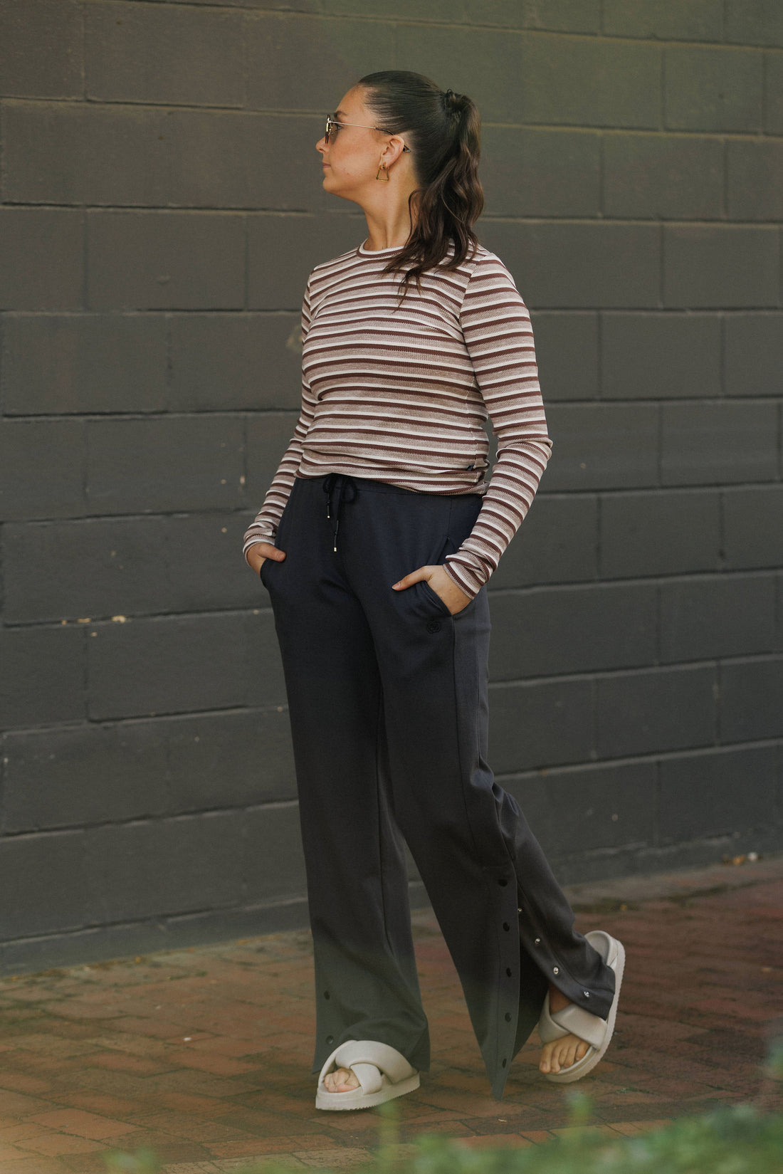 Jackson Long Sleeve | Cocoa Stripes