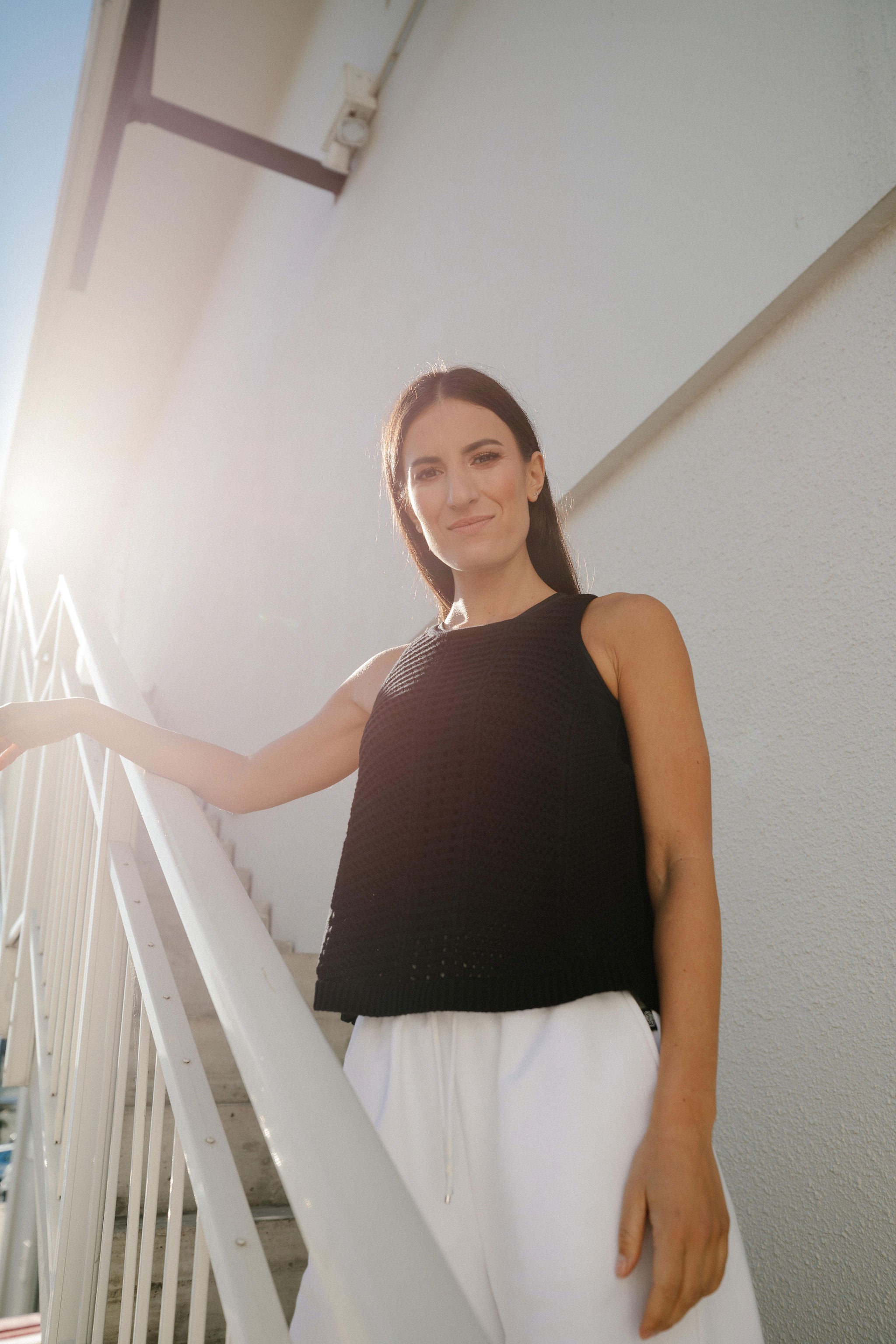 Knit Singlet | Black