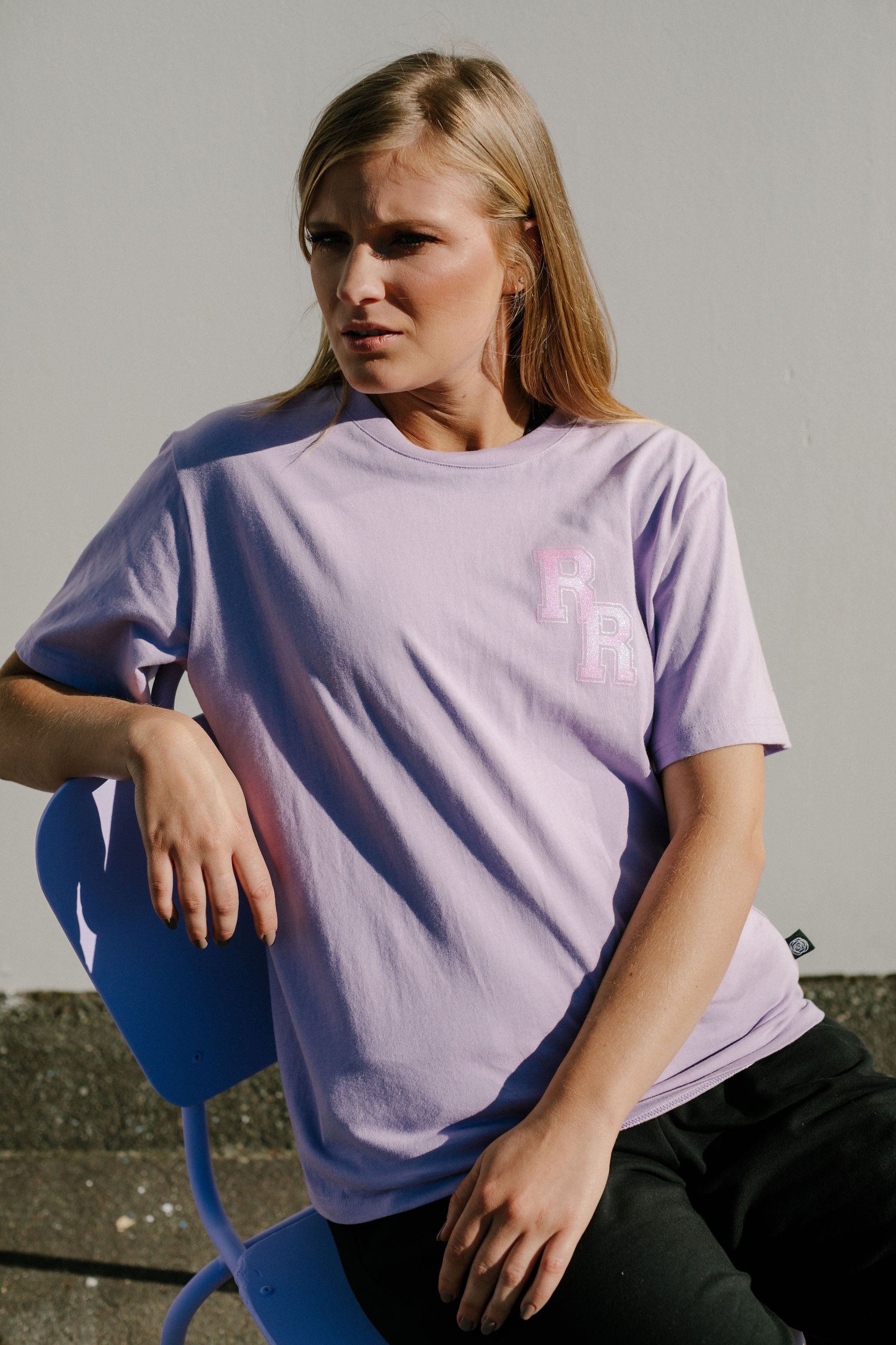 Topher Tee | Violet with Glitter RR Print
