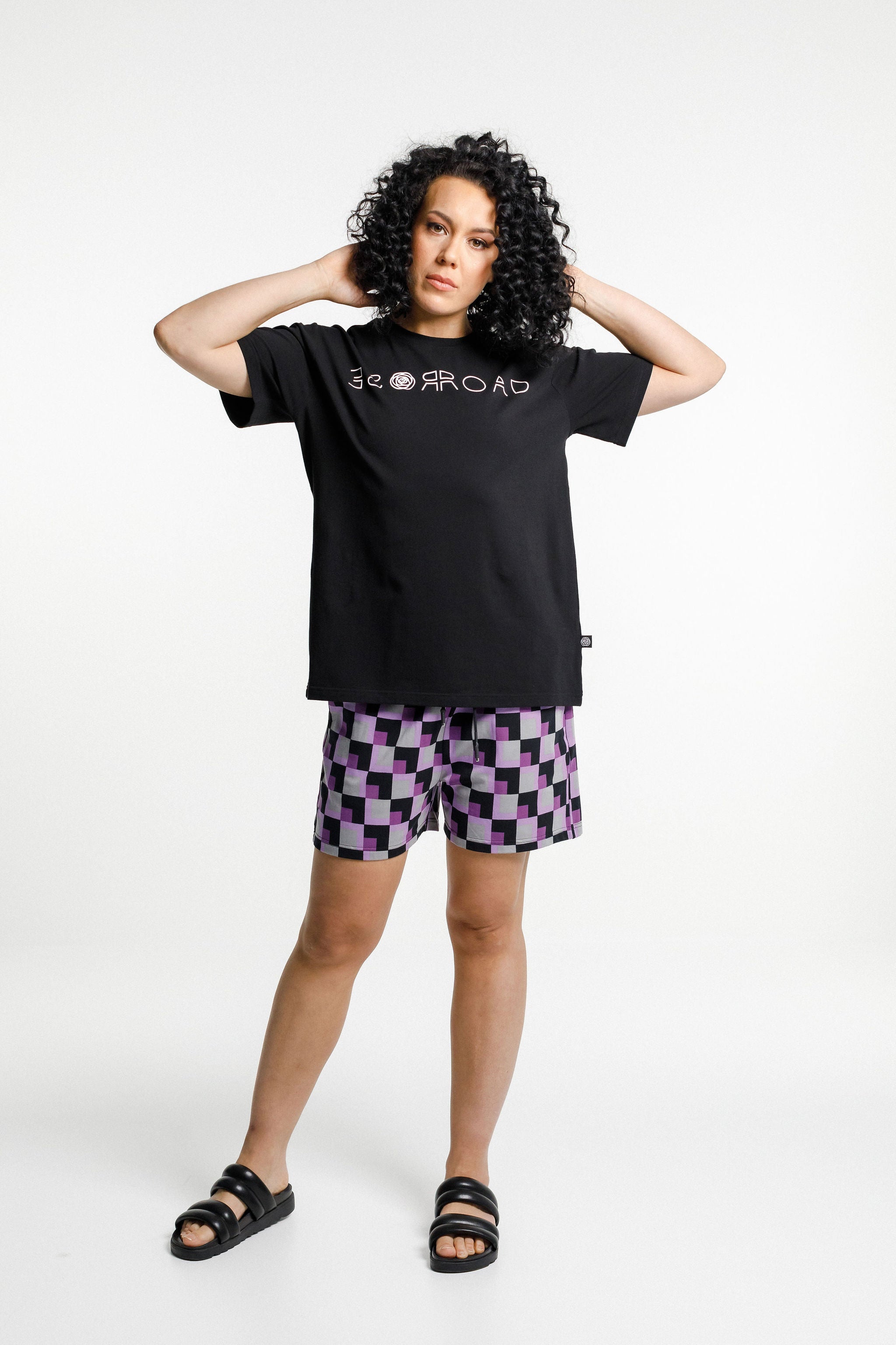 Topher Tee | Black with Mirror print