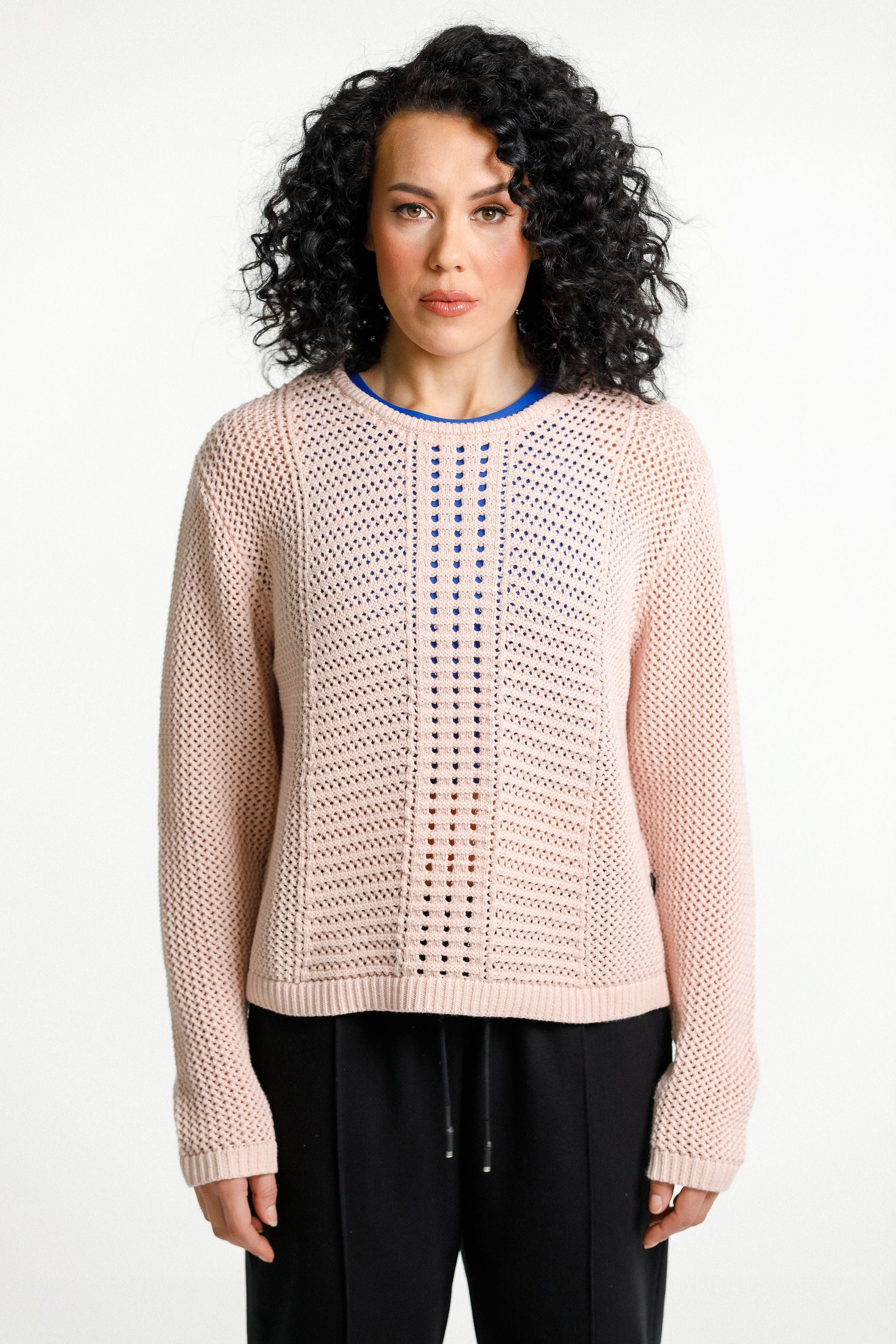 Crochet Long Sleeve Tee | Peach