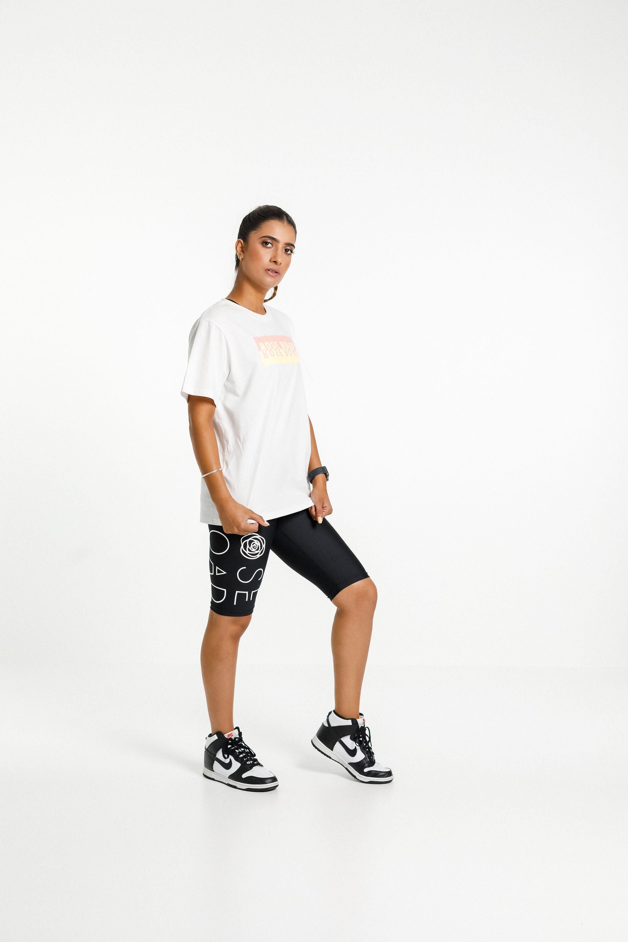 Topher Tee | White with Mirror Print