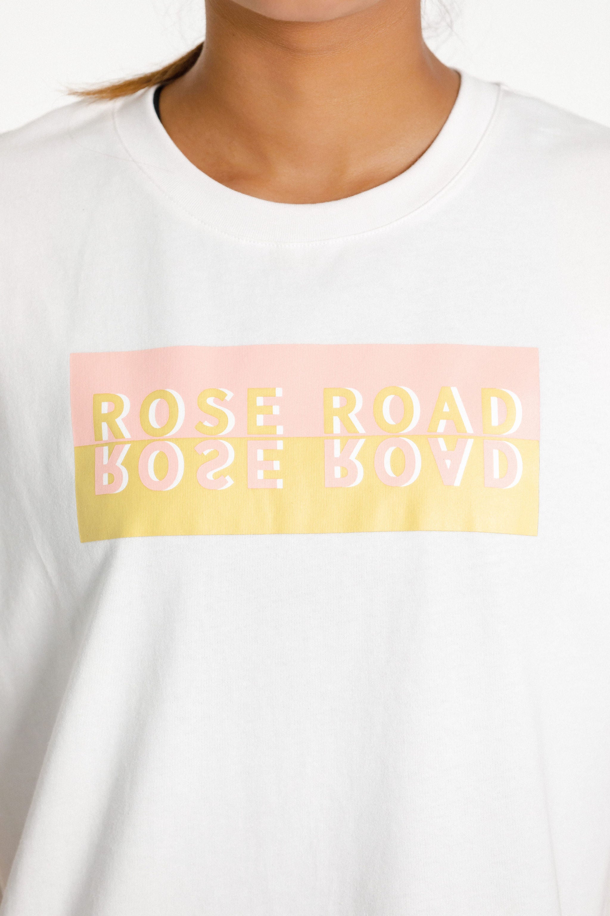 Topher Tee | White with Mirror Print