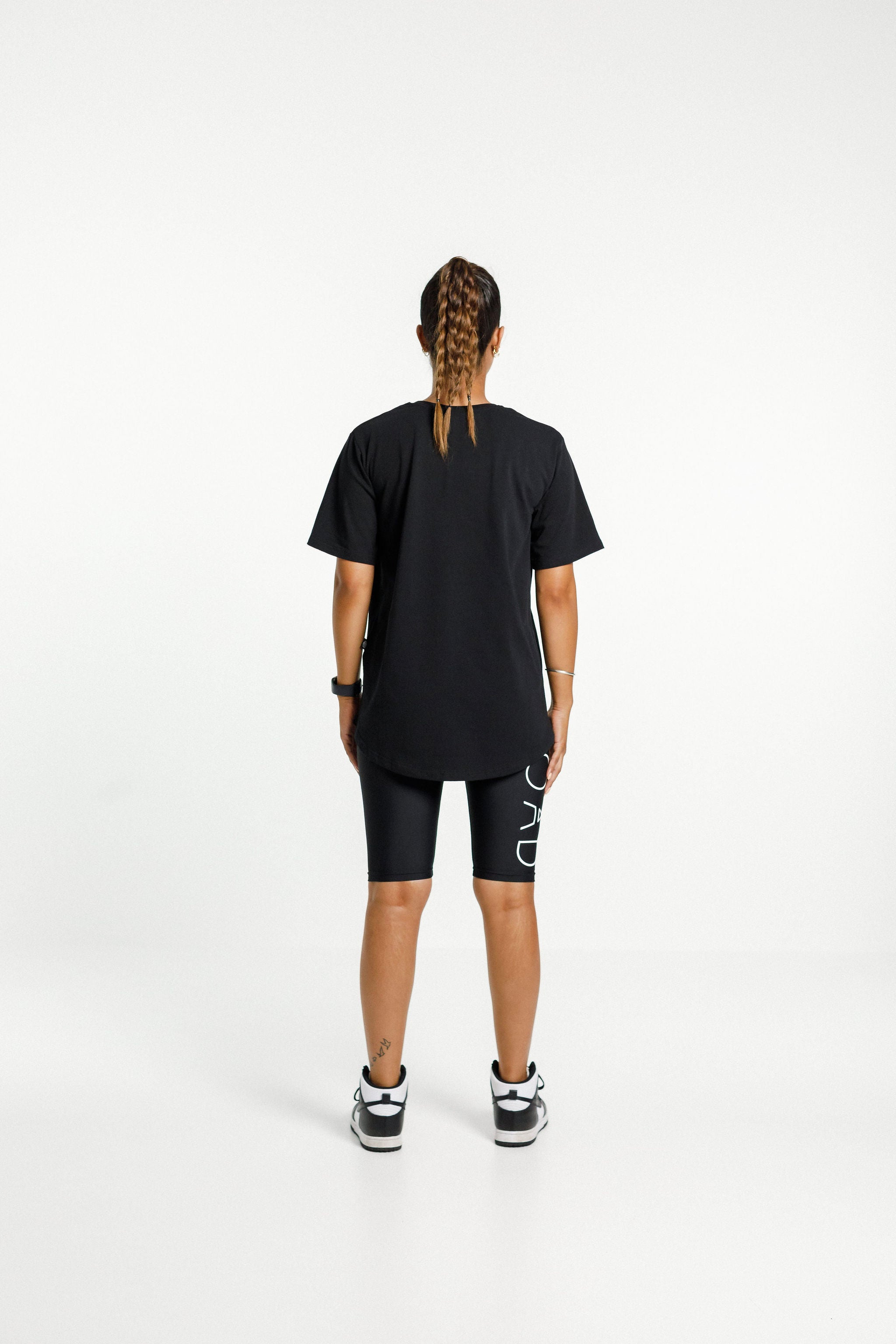 Boyfriend Tee | Black with Logo