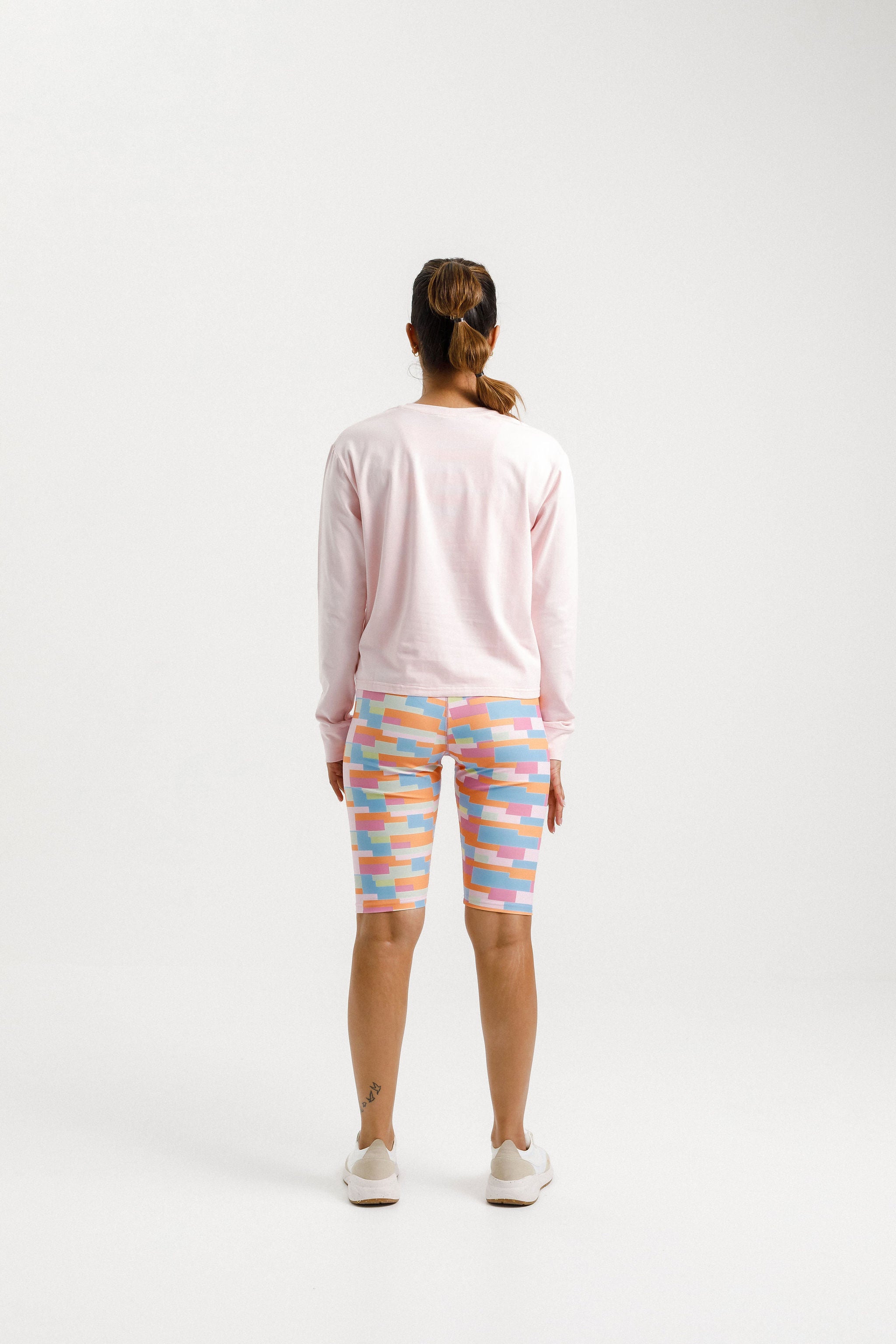 Long Sleeve Cropped Tee | Pastel Pink