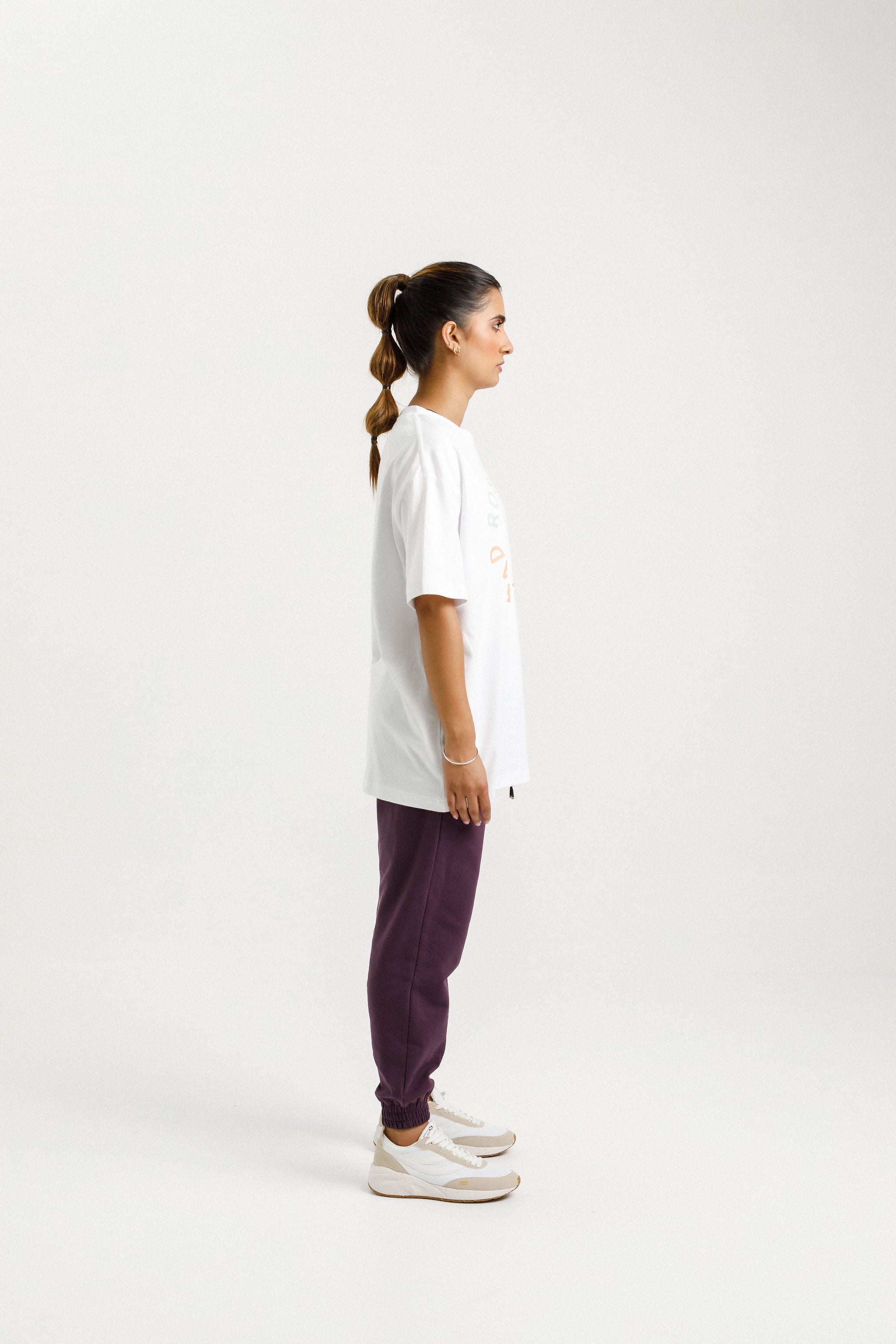 Arizona Tee | White with Seafoam Circular Print