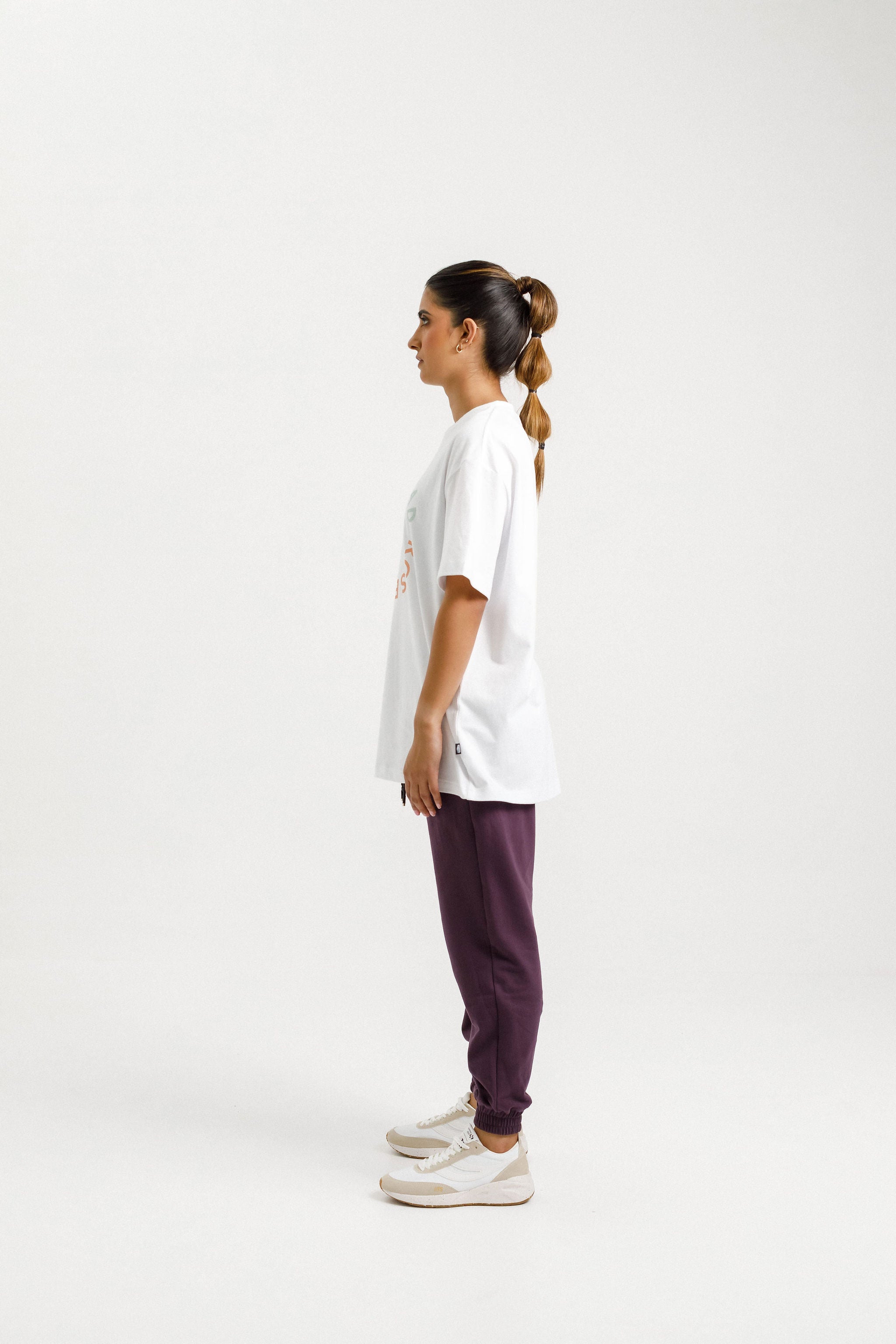 Arizona Tee | White with Seafoam Circular Print