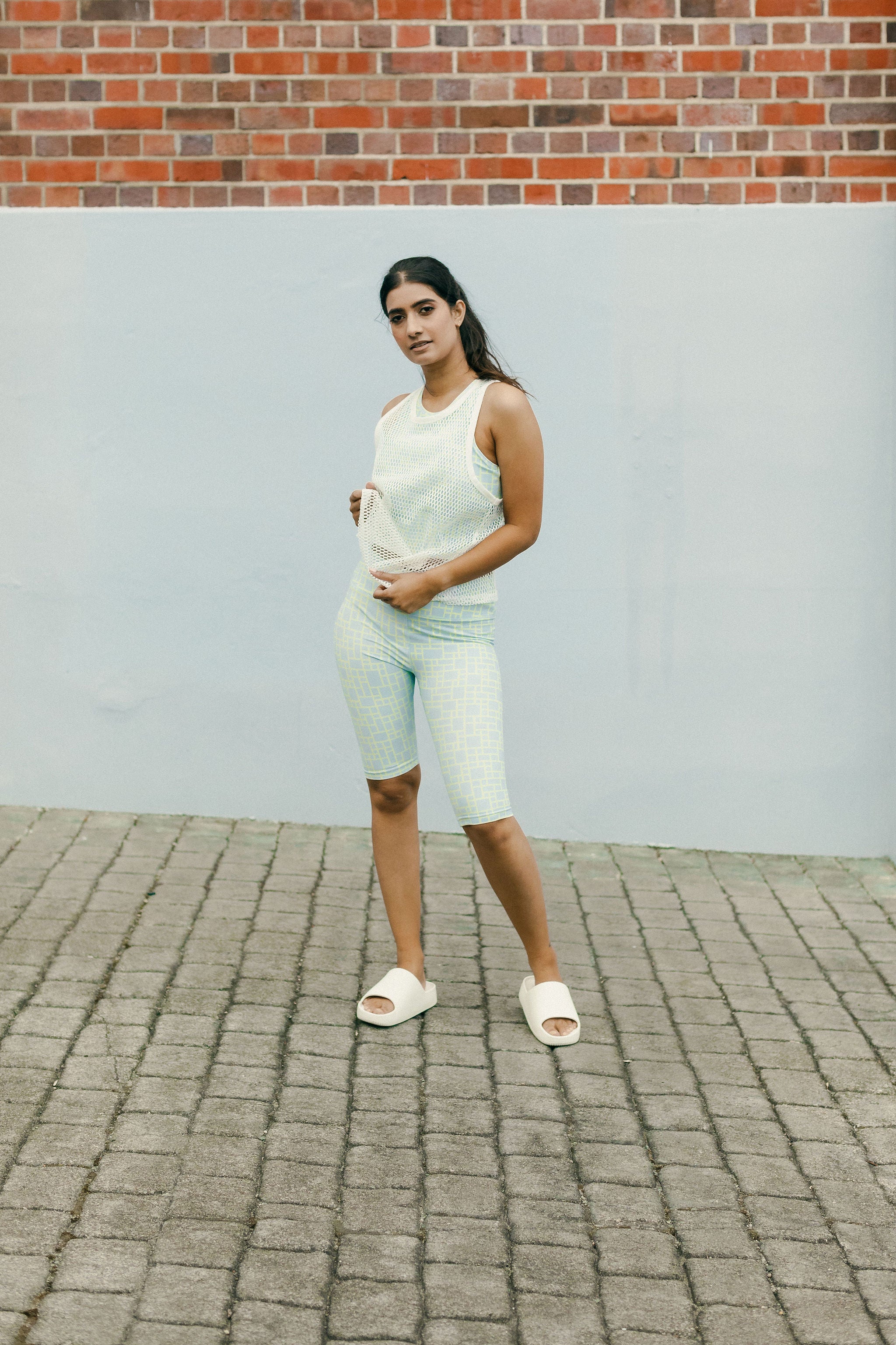 Racer Singlet | White Eyelets