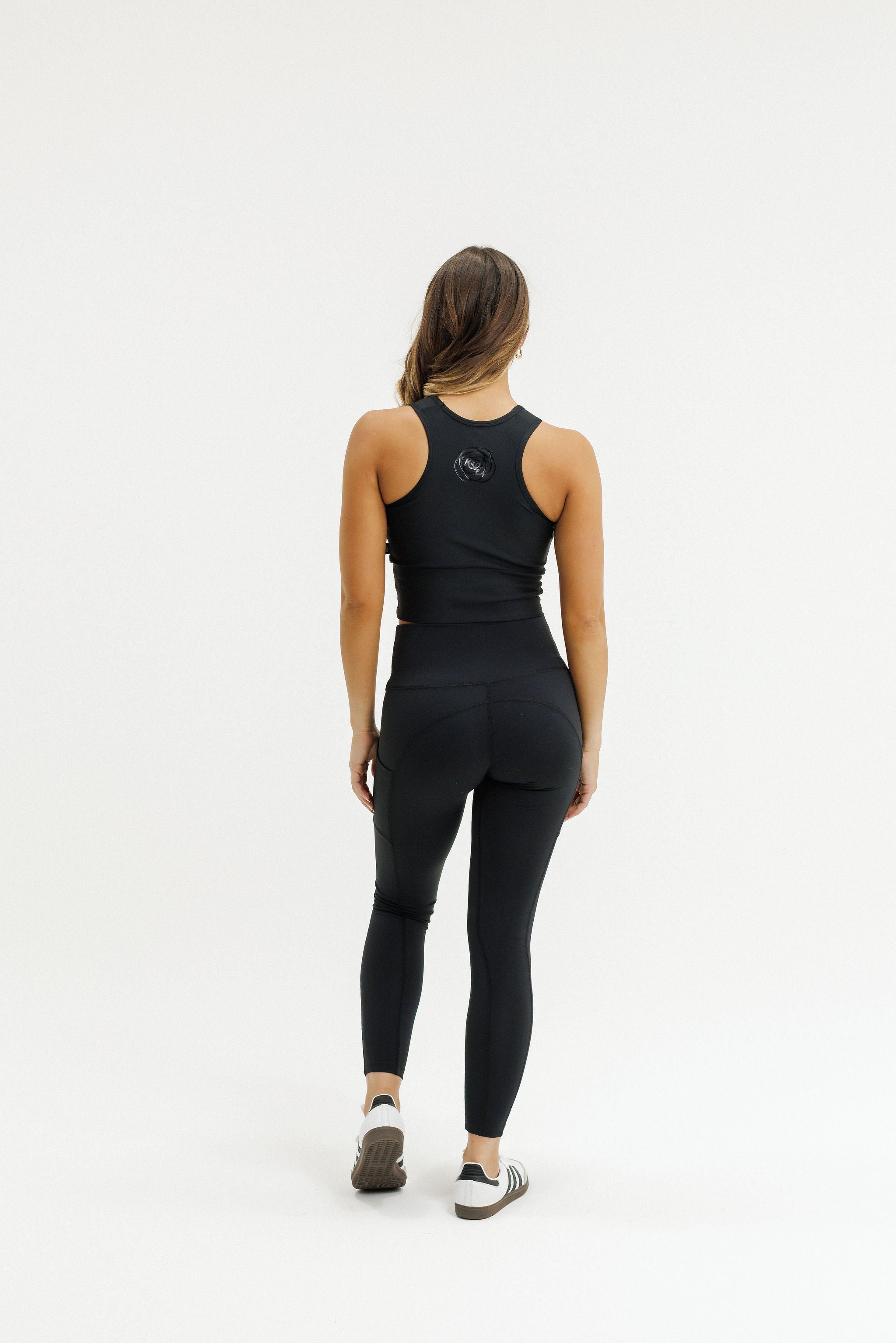 Ryker Legging - Black with Black Rose
