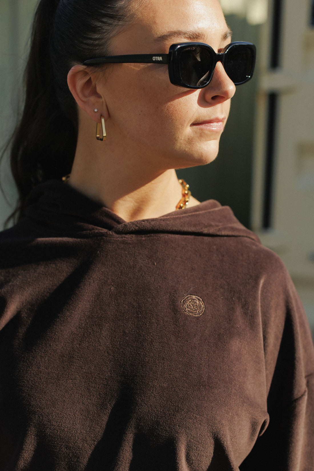 Nash Hoodie | Cocoa Velour