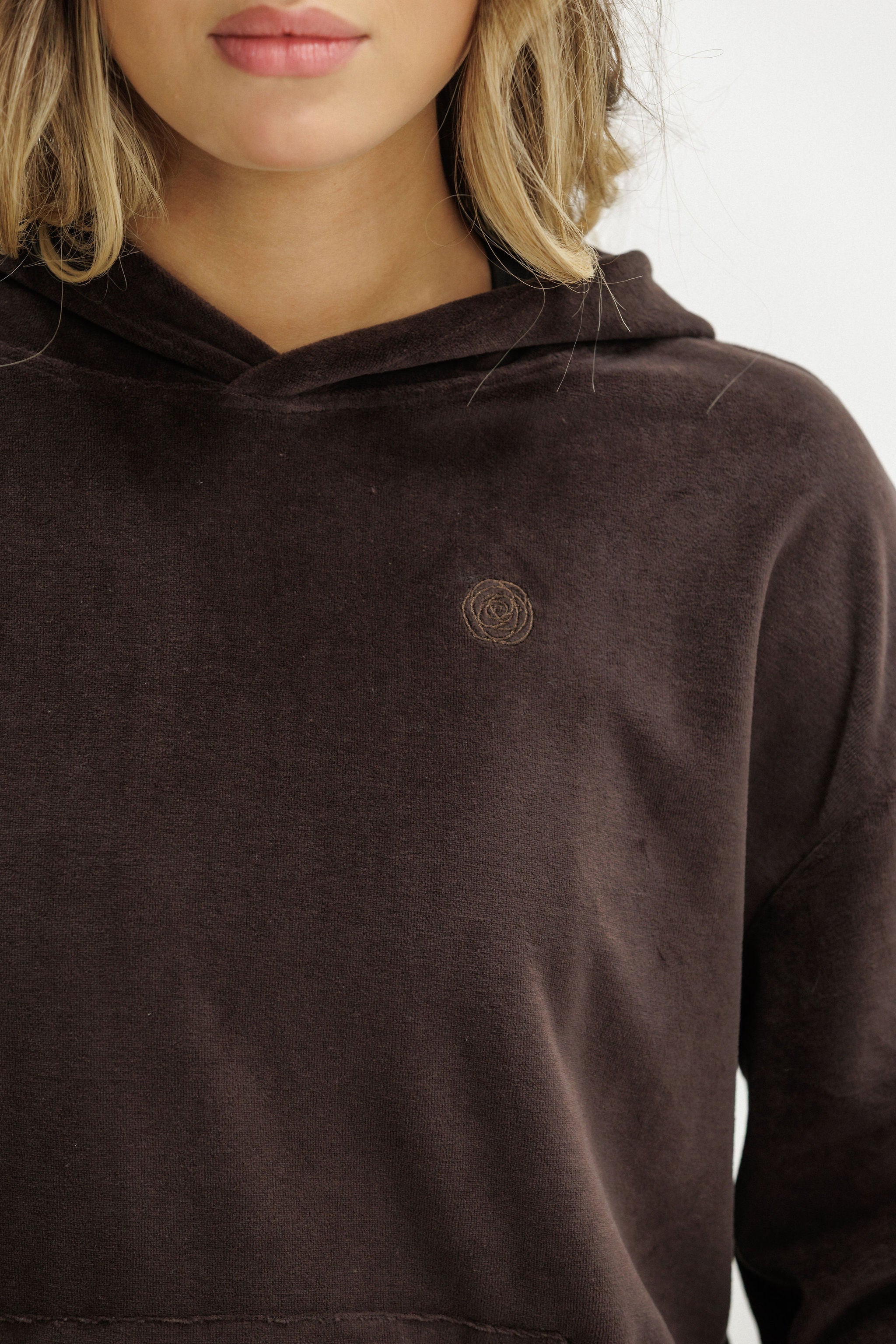 Nash Hoodie | Cocoa Velour