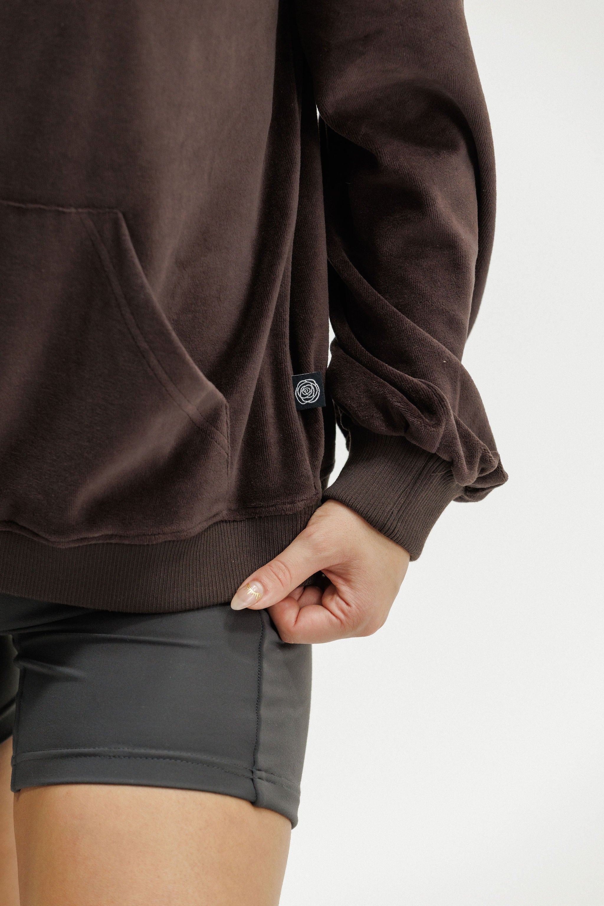 Nash Hoodie | Cocoa Velour