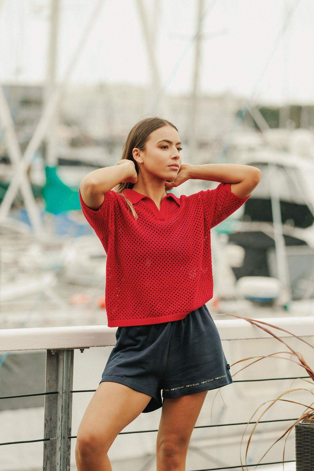 Knit Polo | Cherry Red