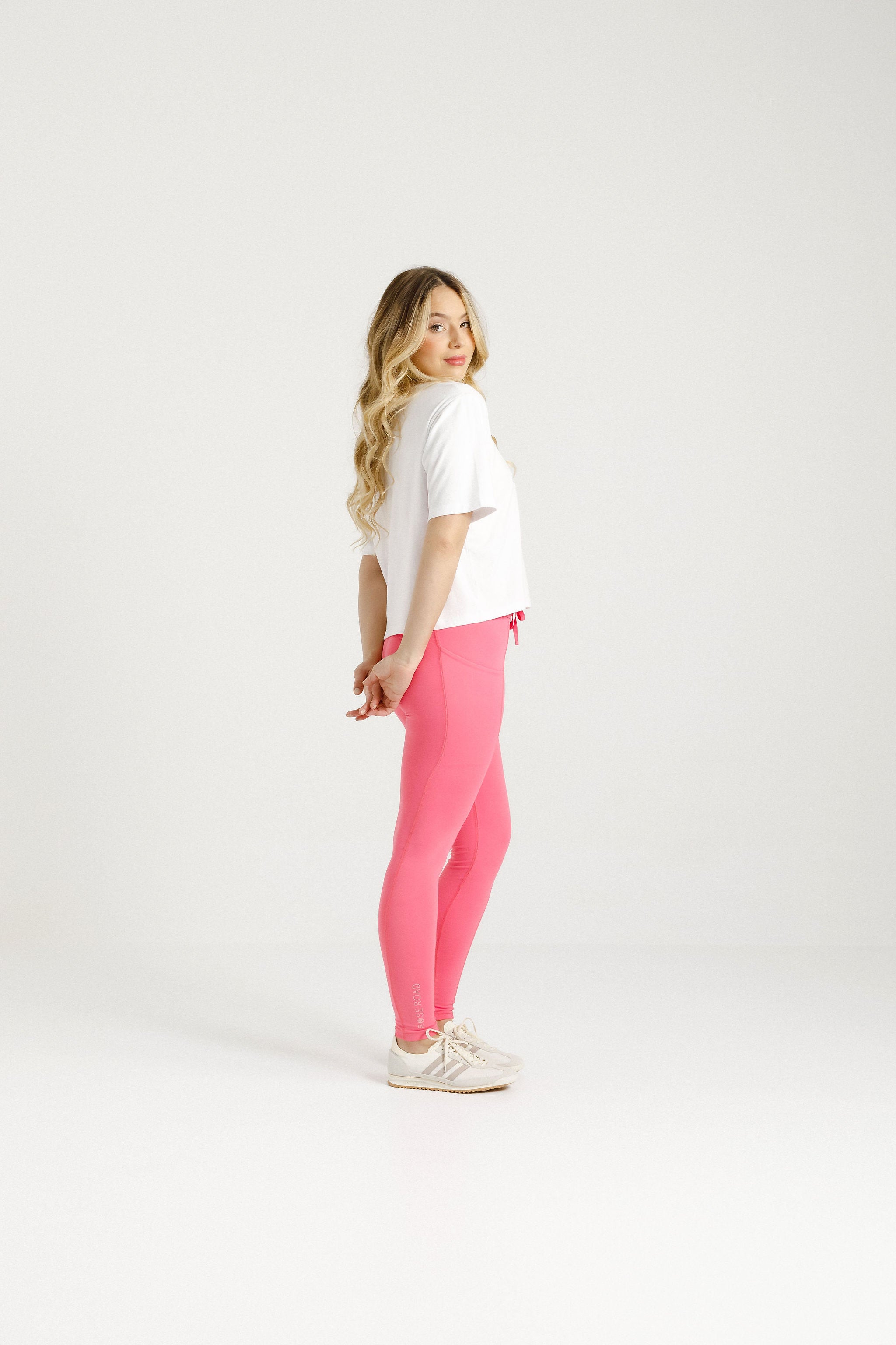 Cropped Tee | White with White Arch