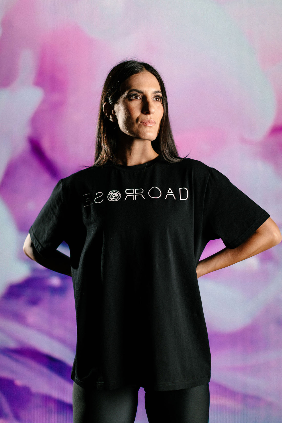 Topher Tee | Black with Mirror print