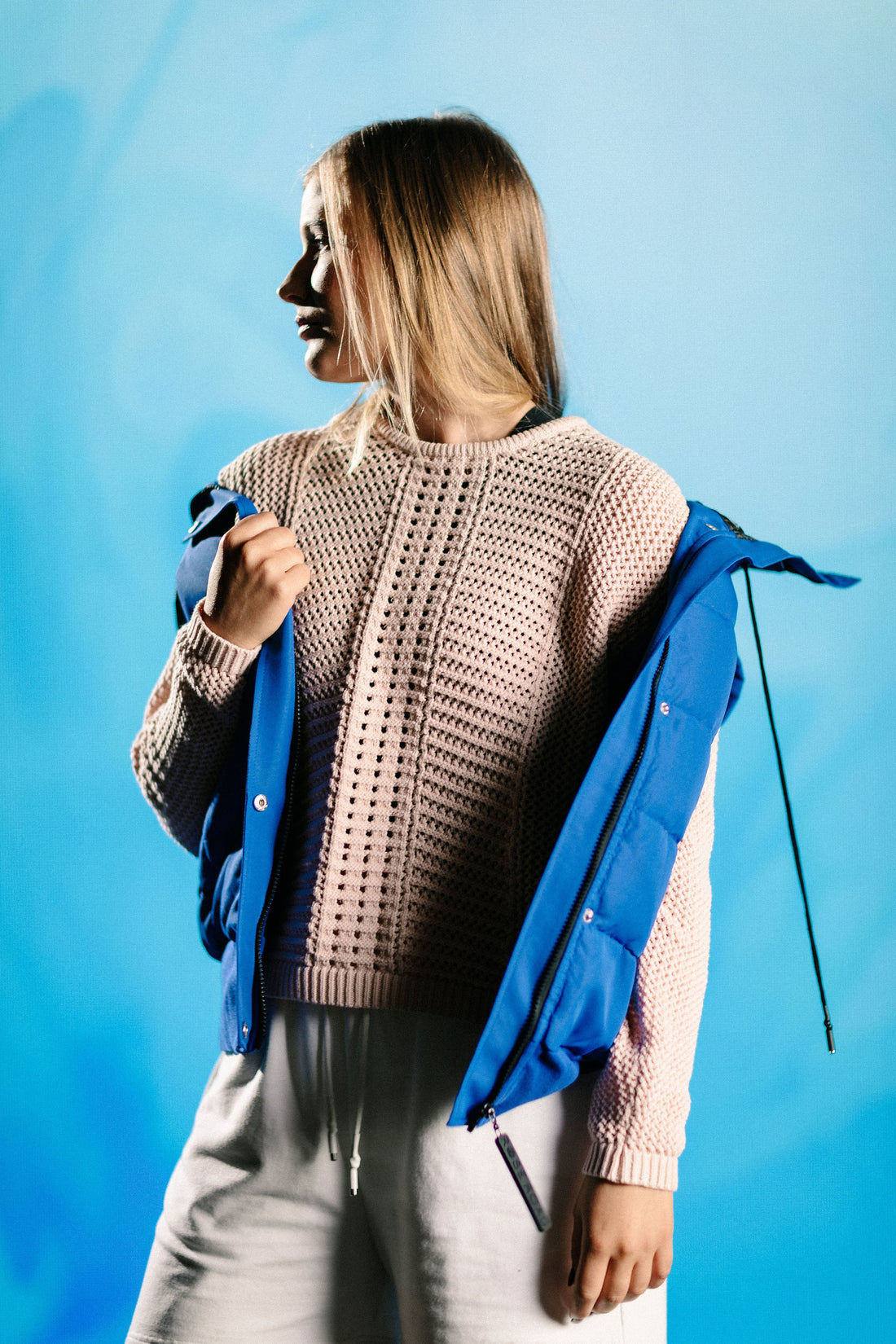 Crochet Long Sleeve Tee | Peach