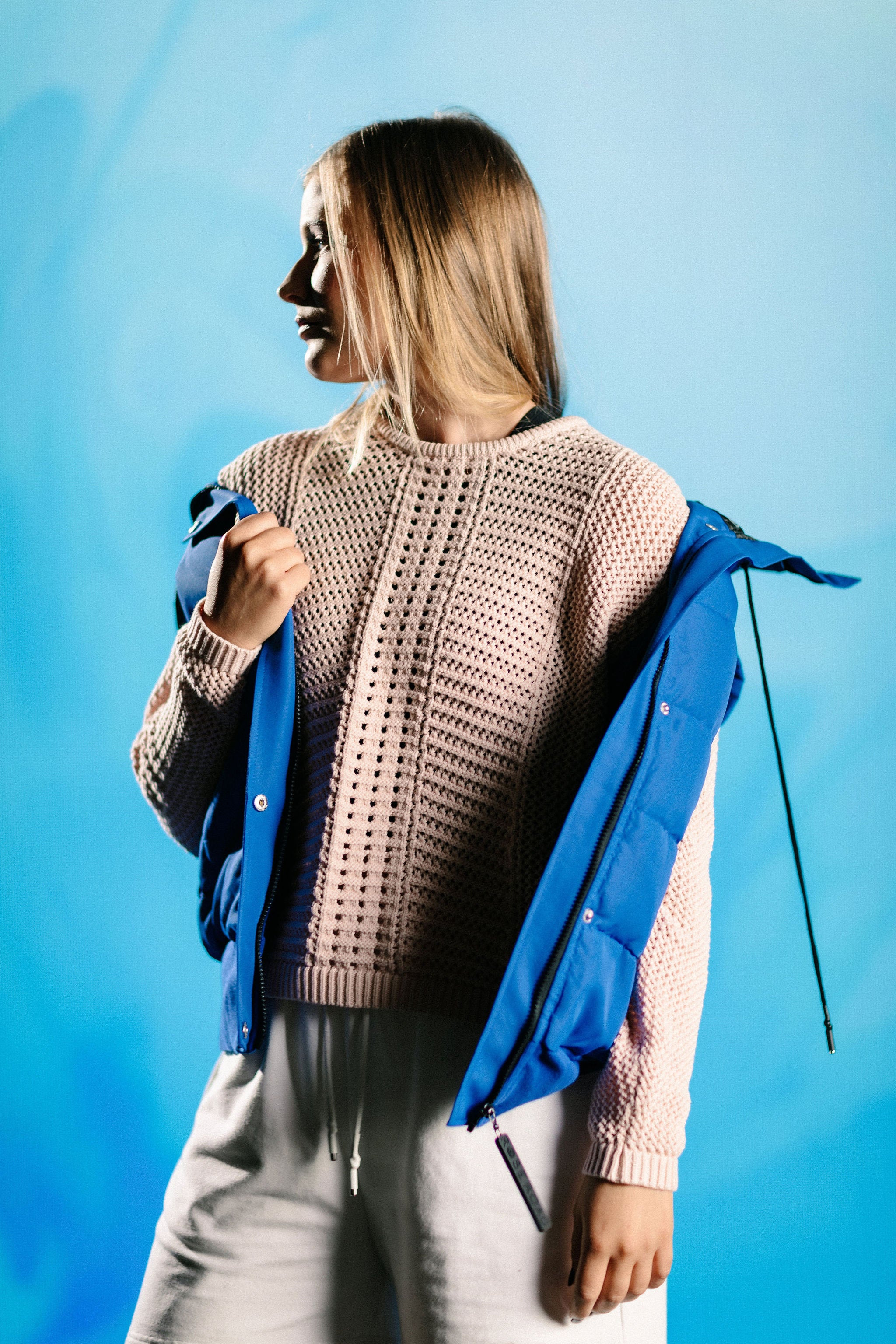 Crochet Long Sleeve Tee | Peach