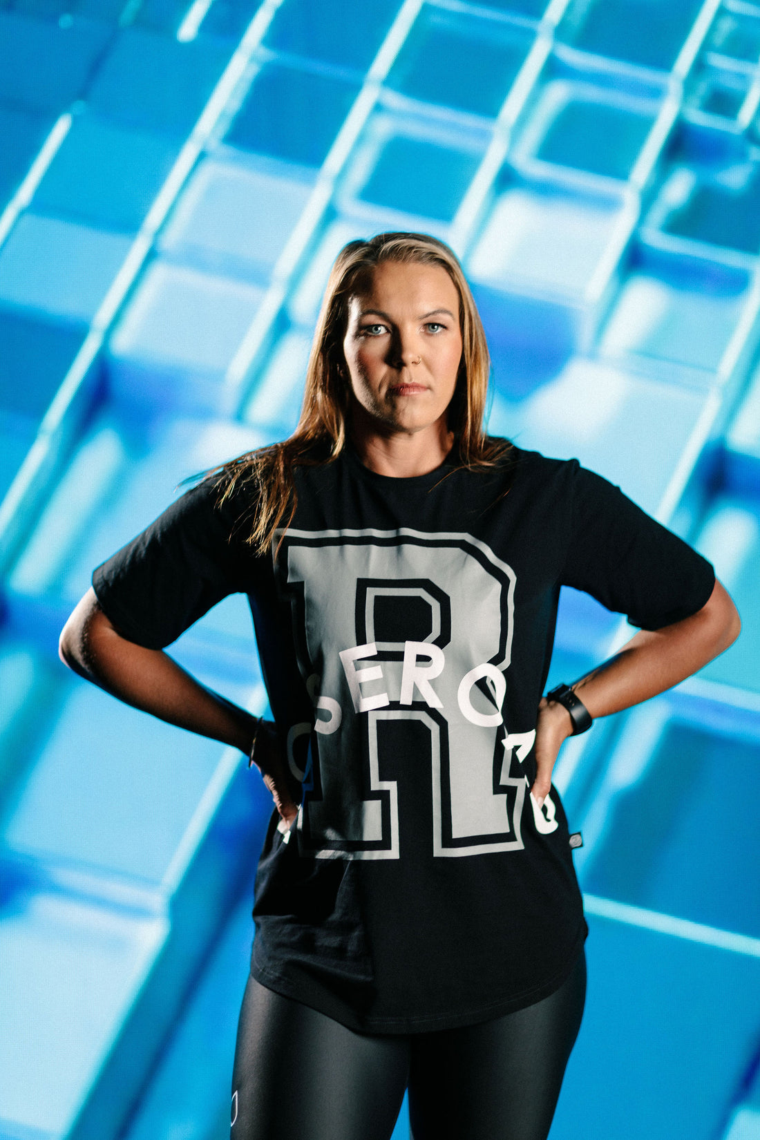 Boyfriend Tee | Black with Varsity Print