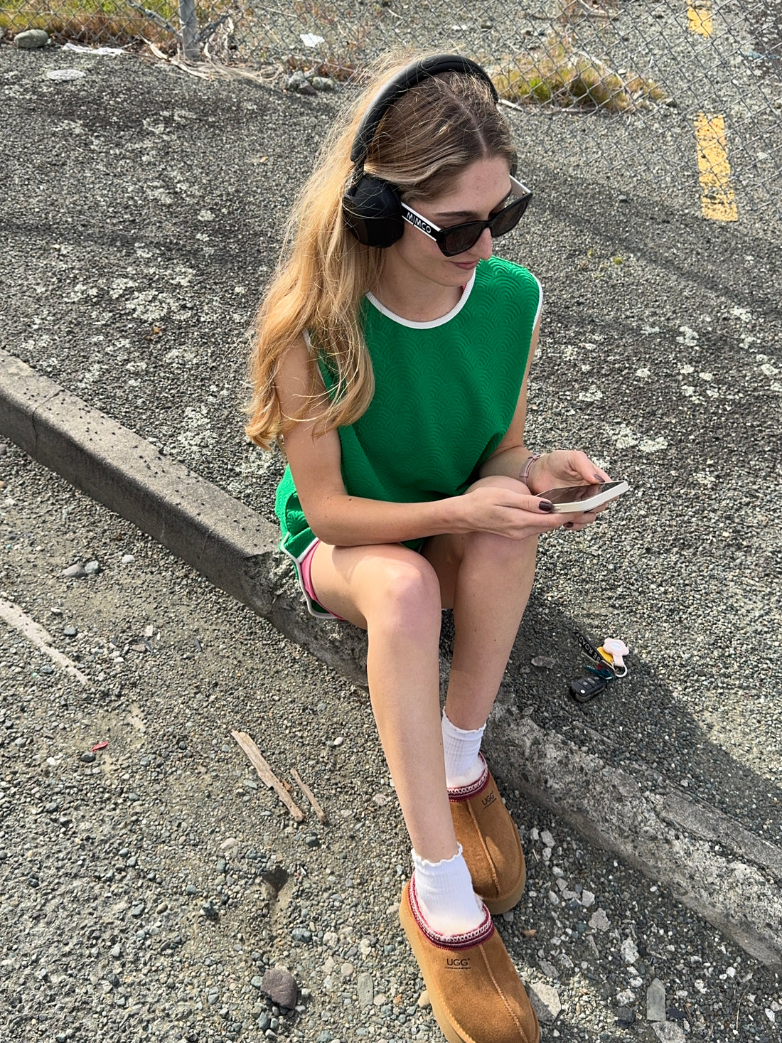 Tracey Singlet | Kelly Green Towelling