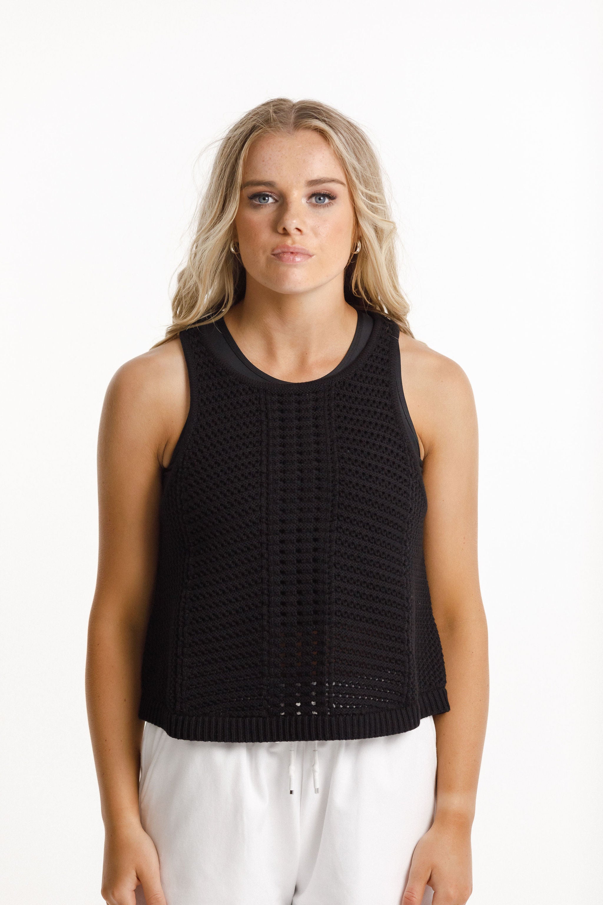Knit Singlet | Black