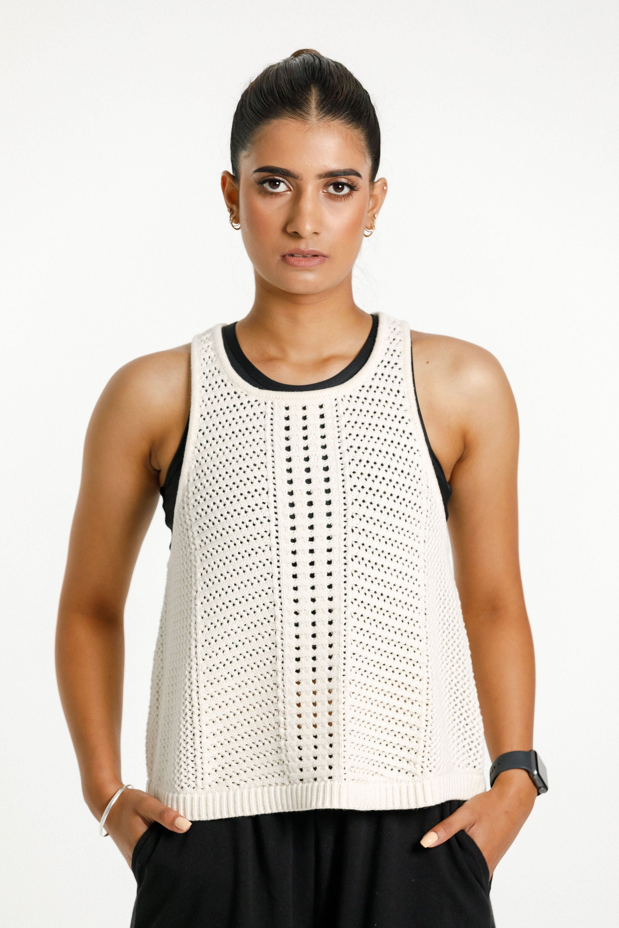 Knit Singlet | White