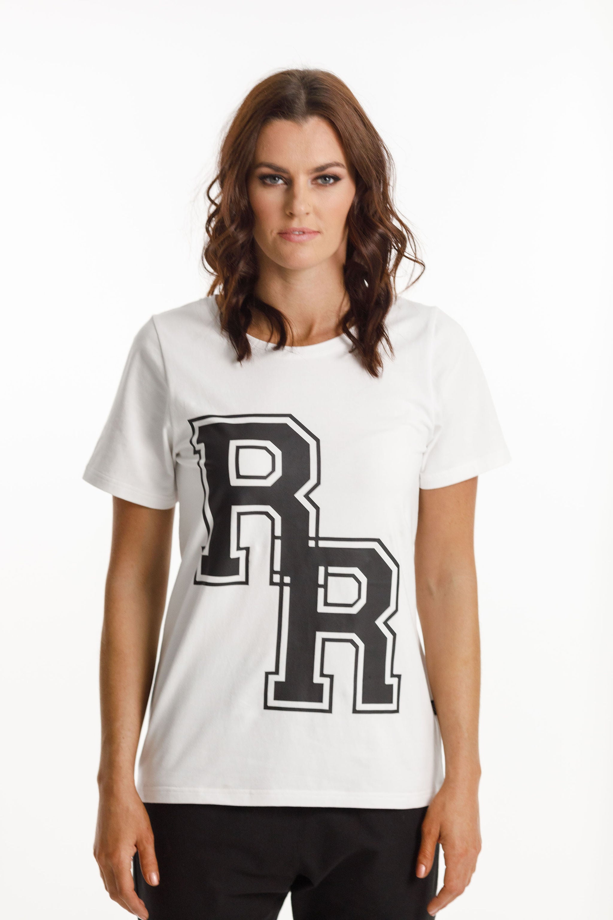 Dani Tee | White with Varsity print