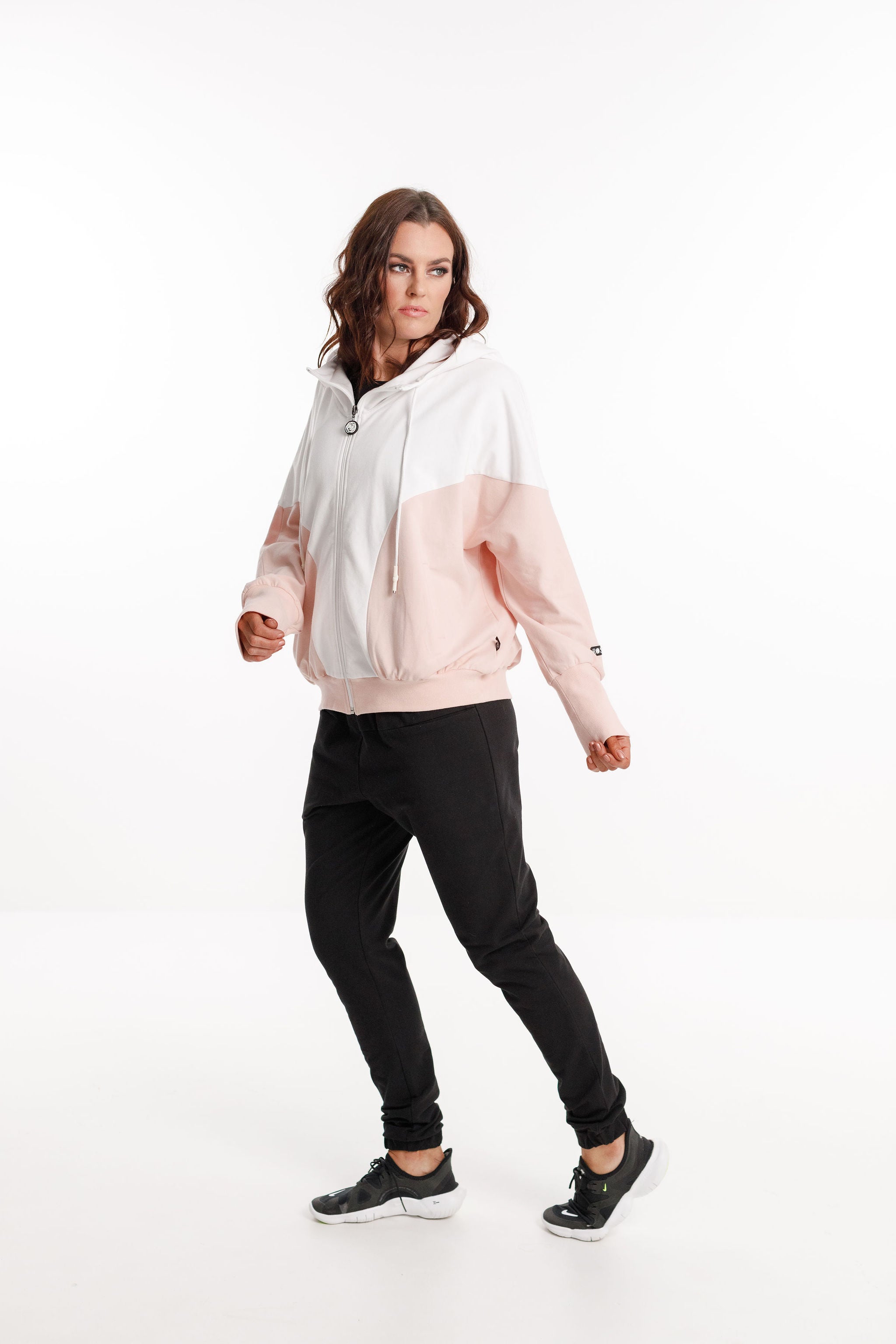 Roxanne Bomber | Peach and White