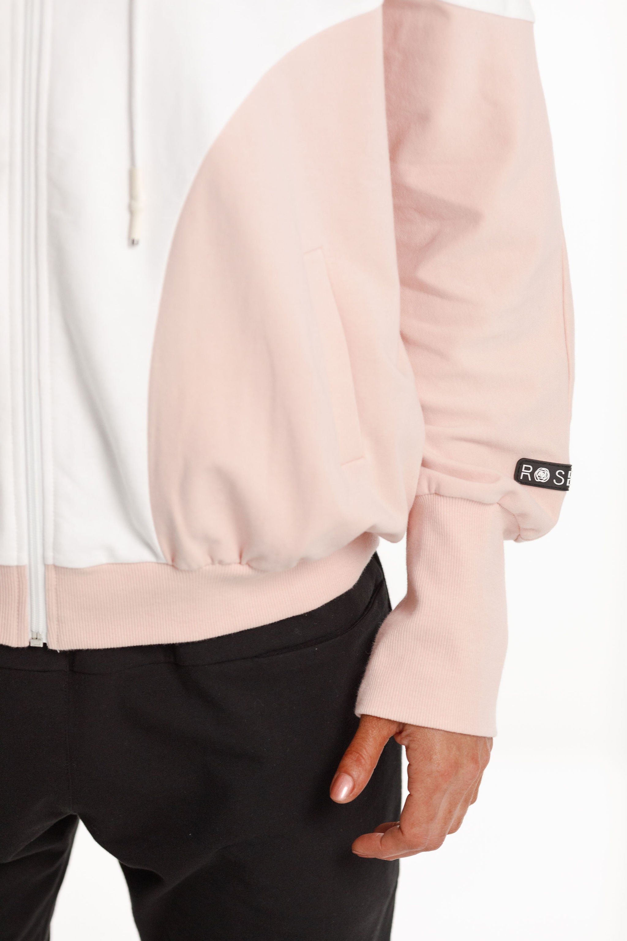 Roxanne Bomber | Peach and White