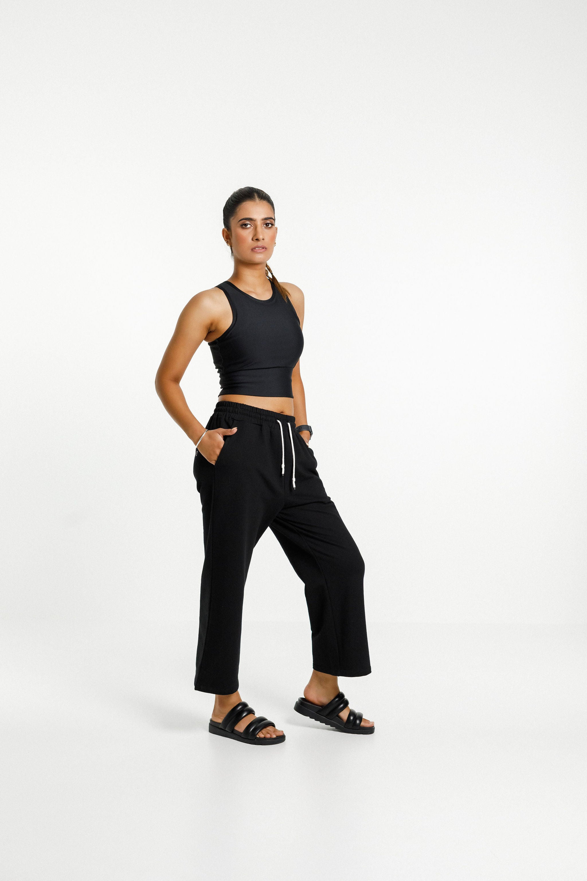 Cropped Baller Pants | Black