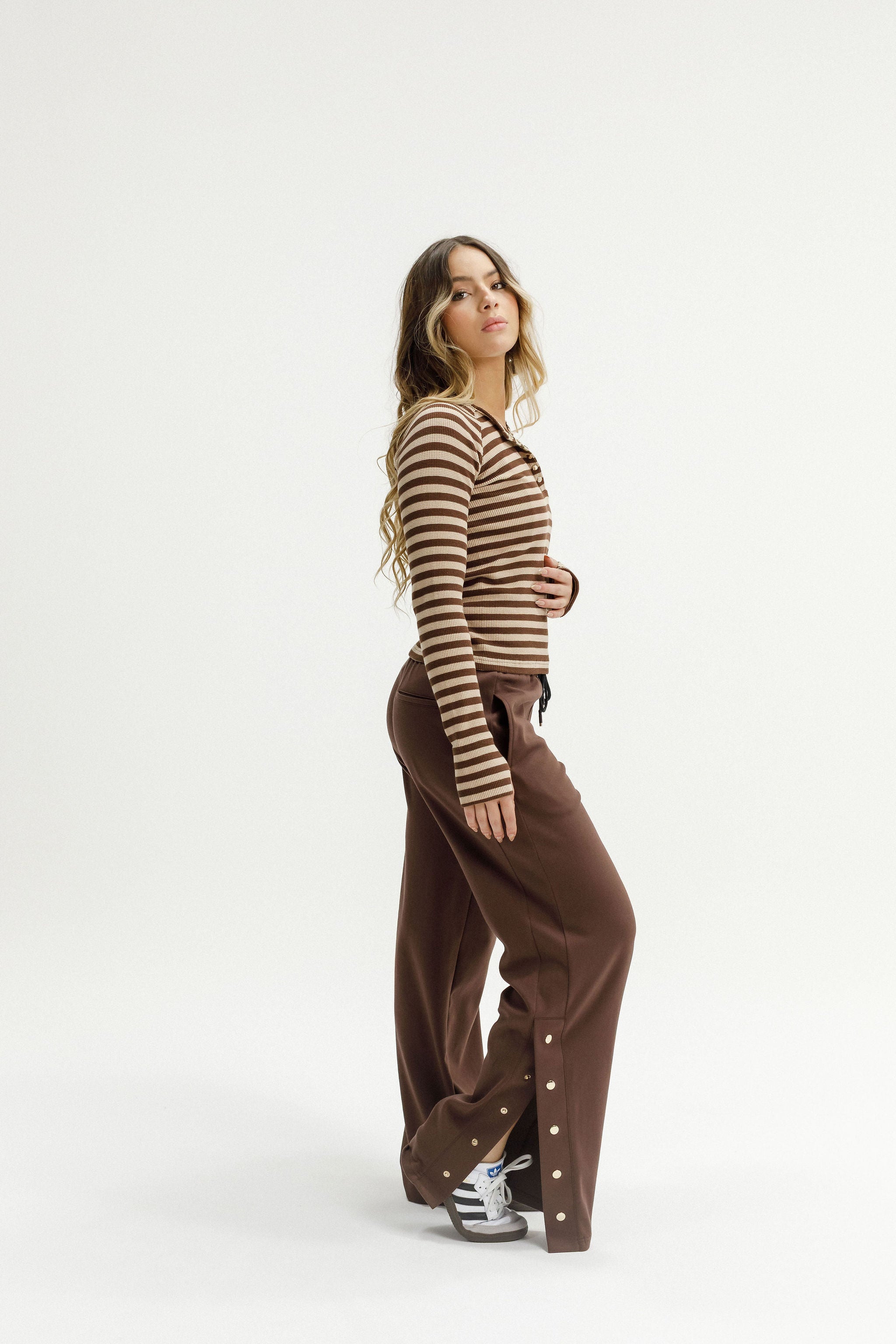 Benne Long Sleeve | Chocolate Stripes