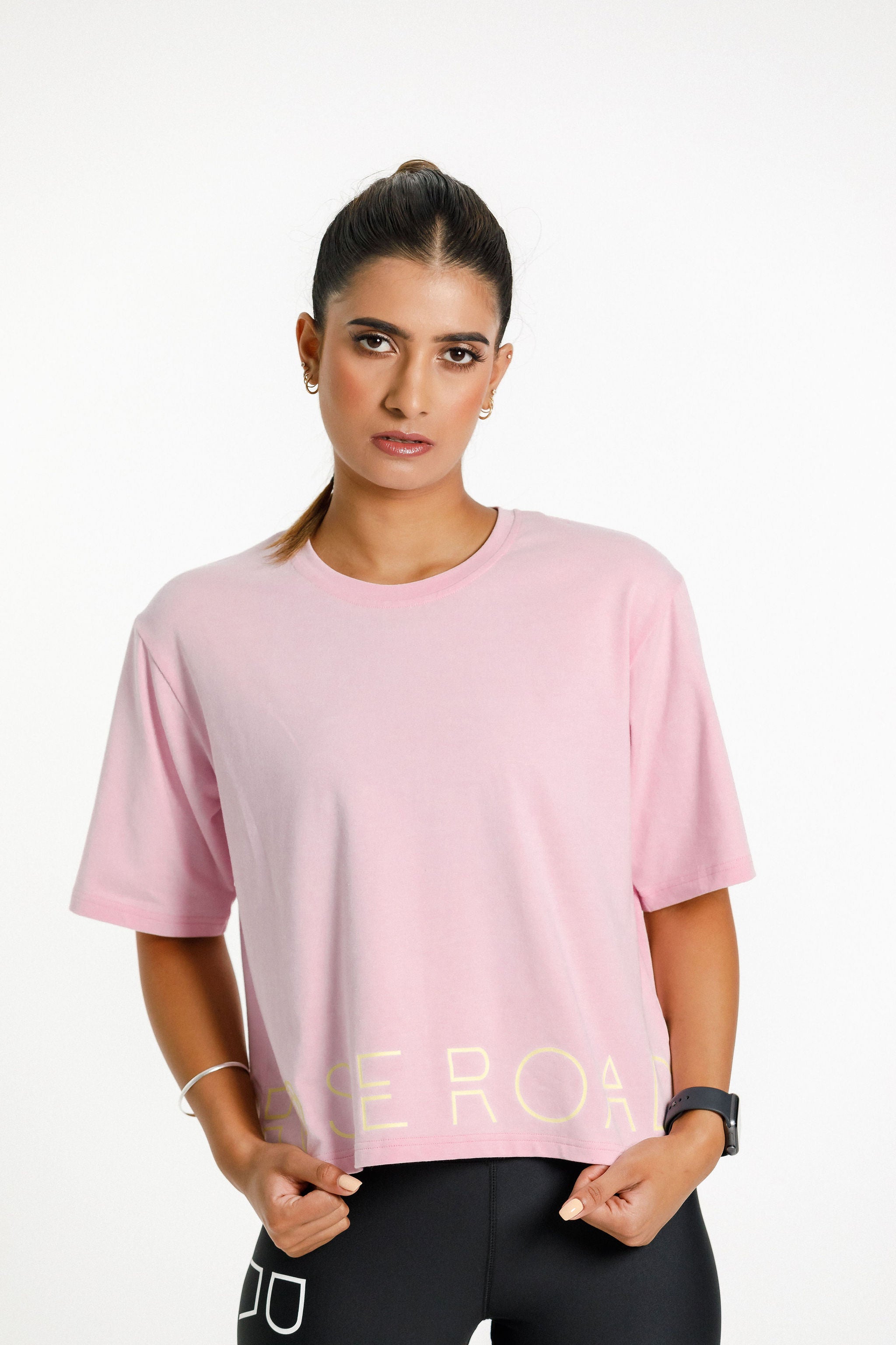 Cropped Tee | Pink Bloom
