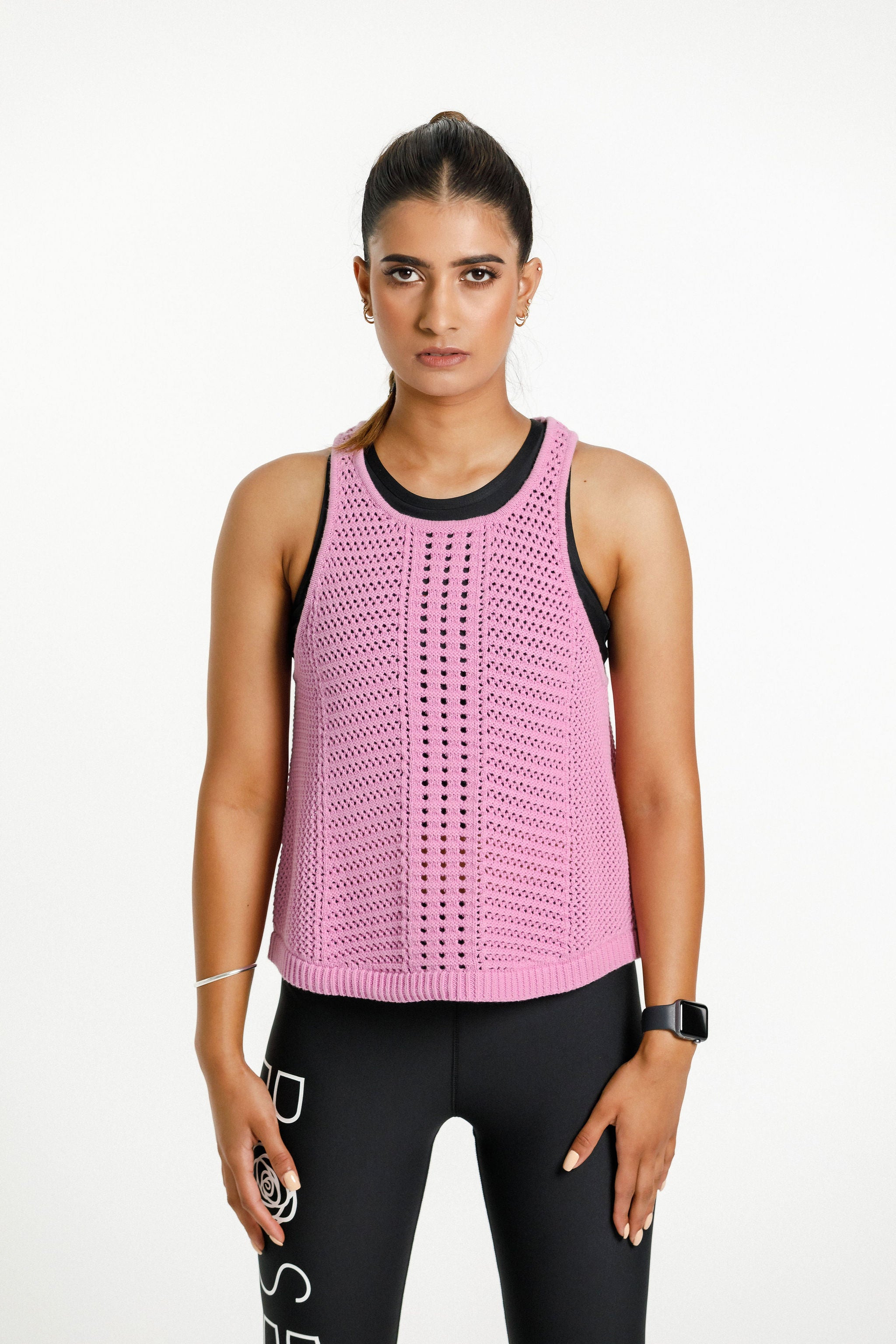 Knit Singlet | Pink Bloom