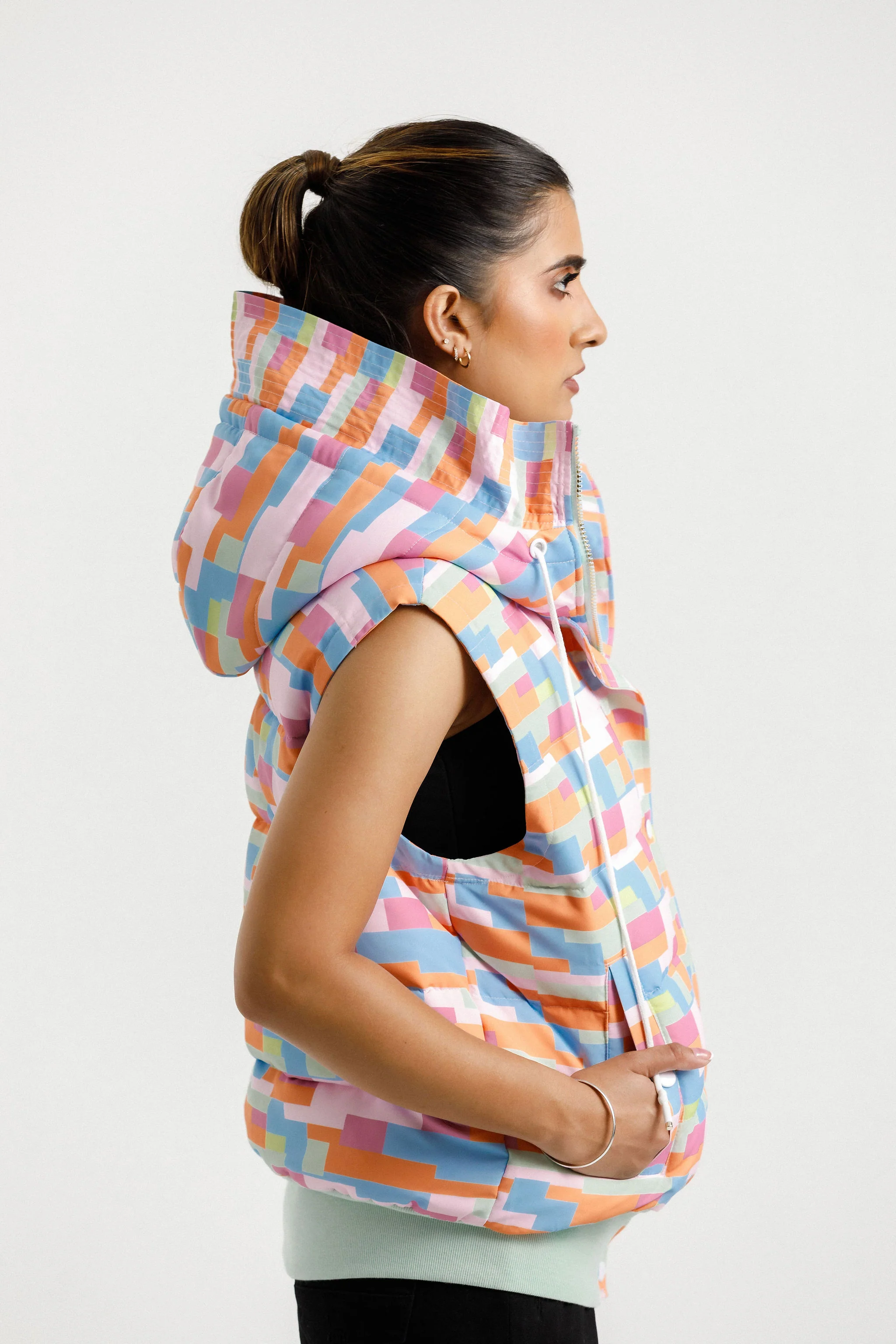 Stadium Puffer Vest | Meta Blocks