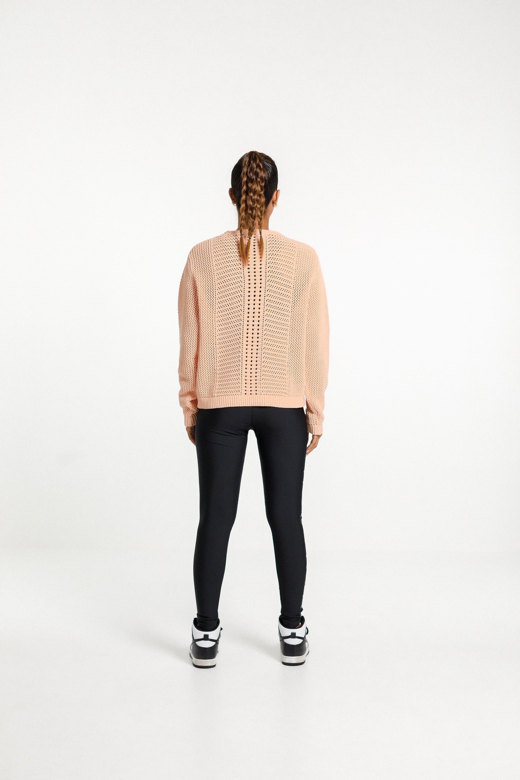 Crochet Long Sleeve Tee | Tropical Peach