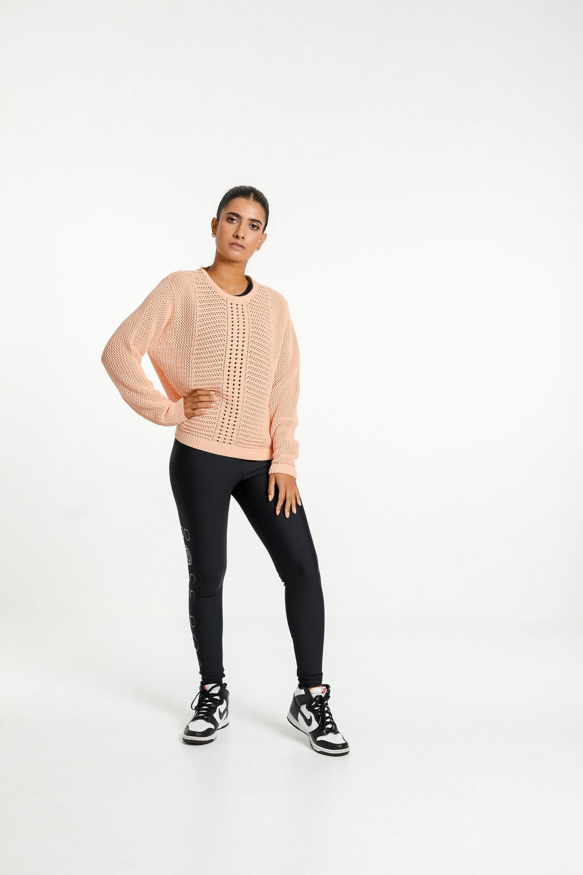 Crochet Long Sleeve Tee | Tropical Peach