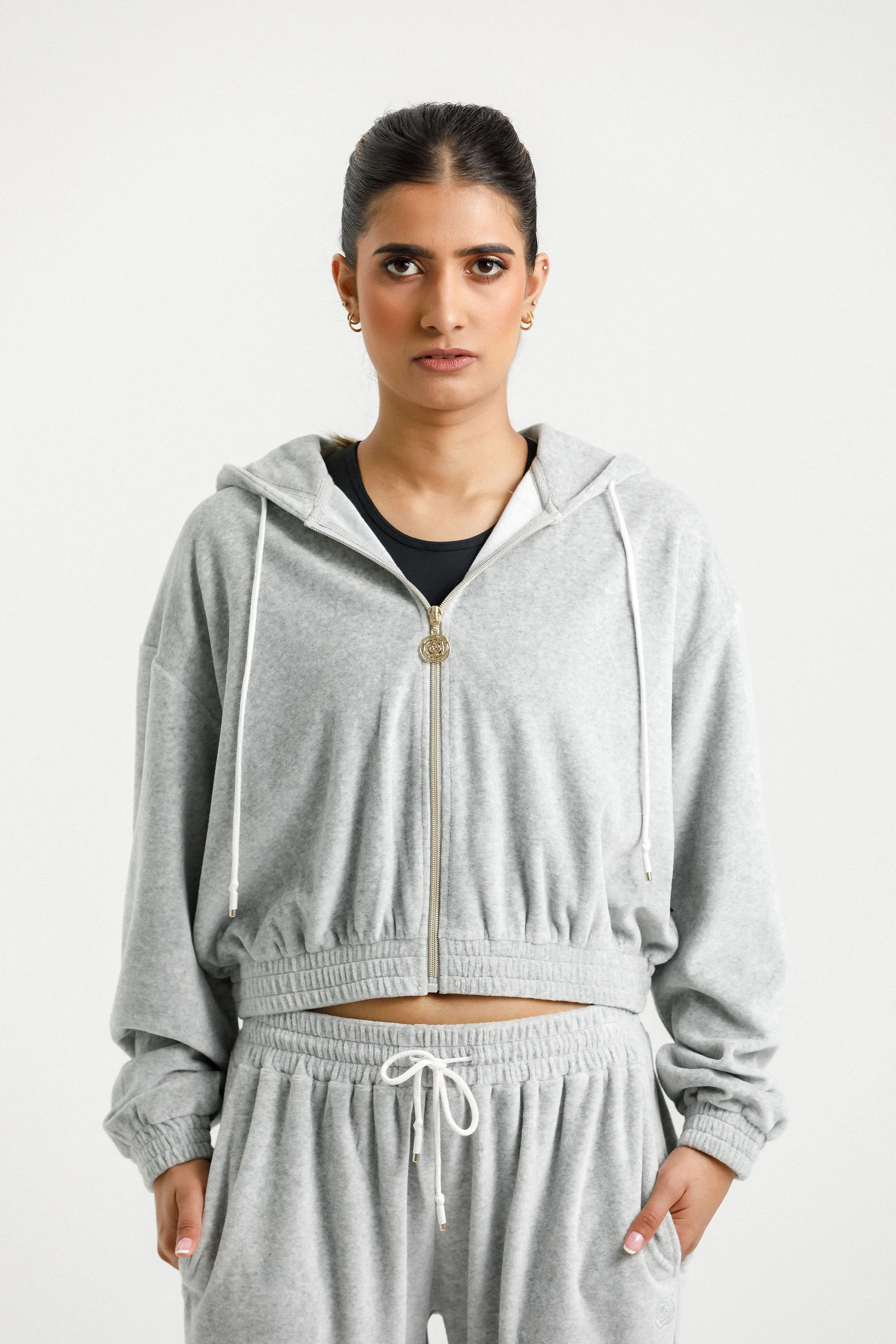 Emery Hoodie | Stone Velour