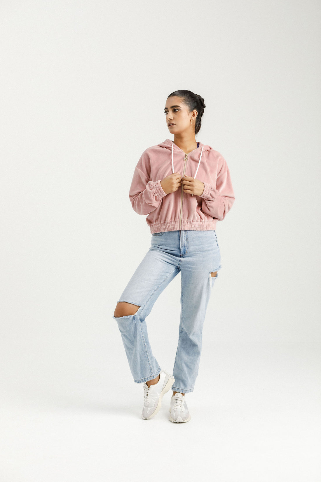 Emery Hoodie | Rose Velour