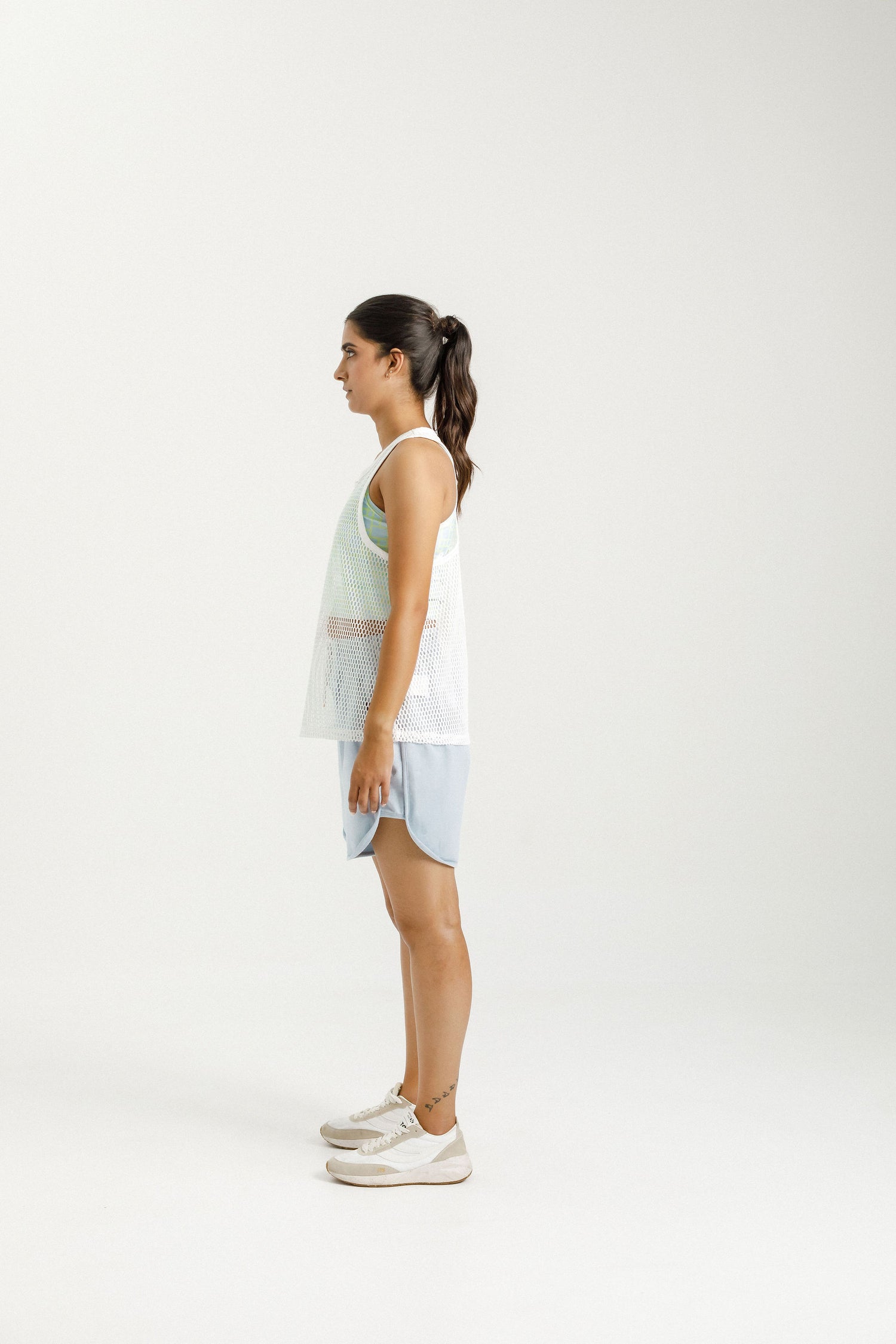 Racer Singlet | White Eyelets