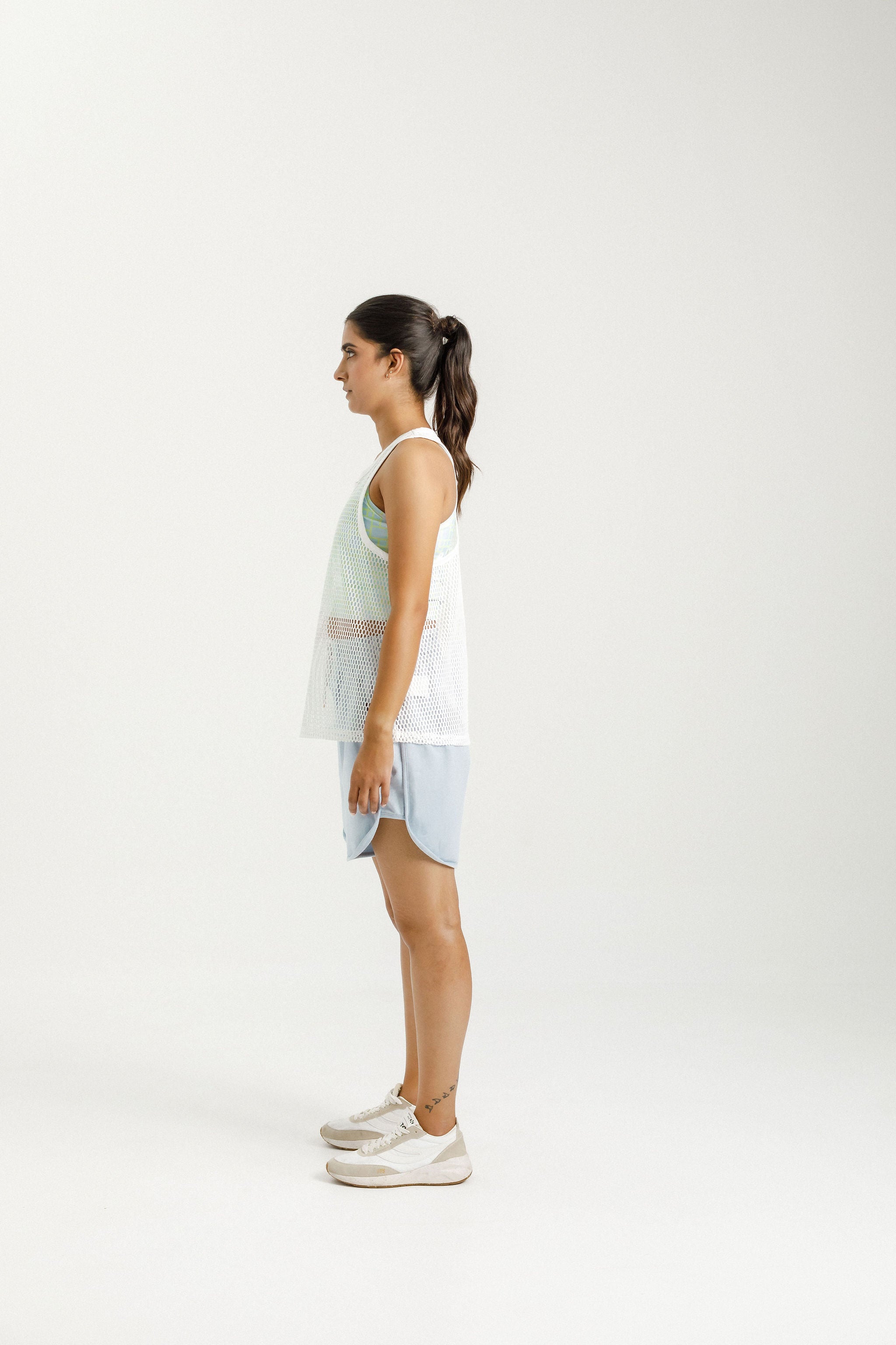 Racer Singlet | White Eyelets