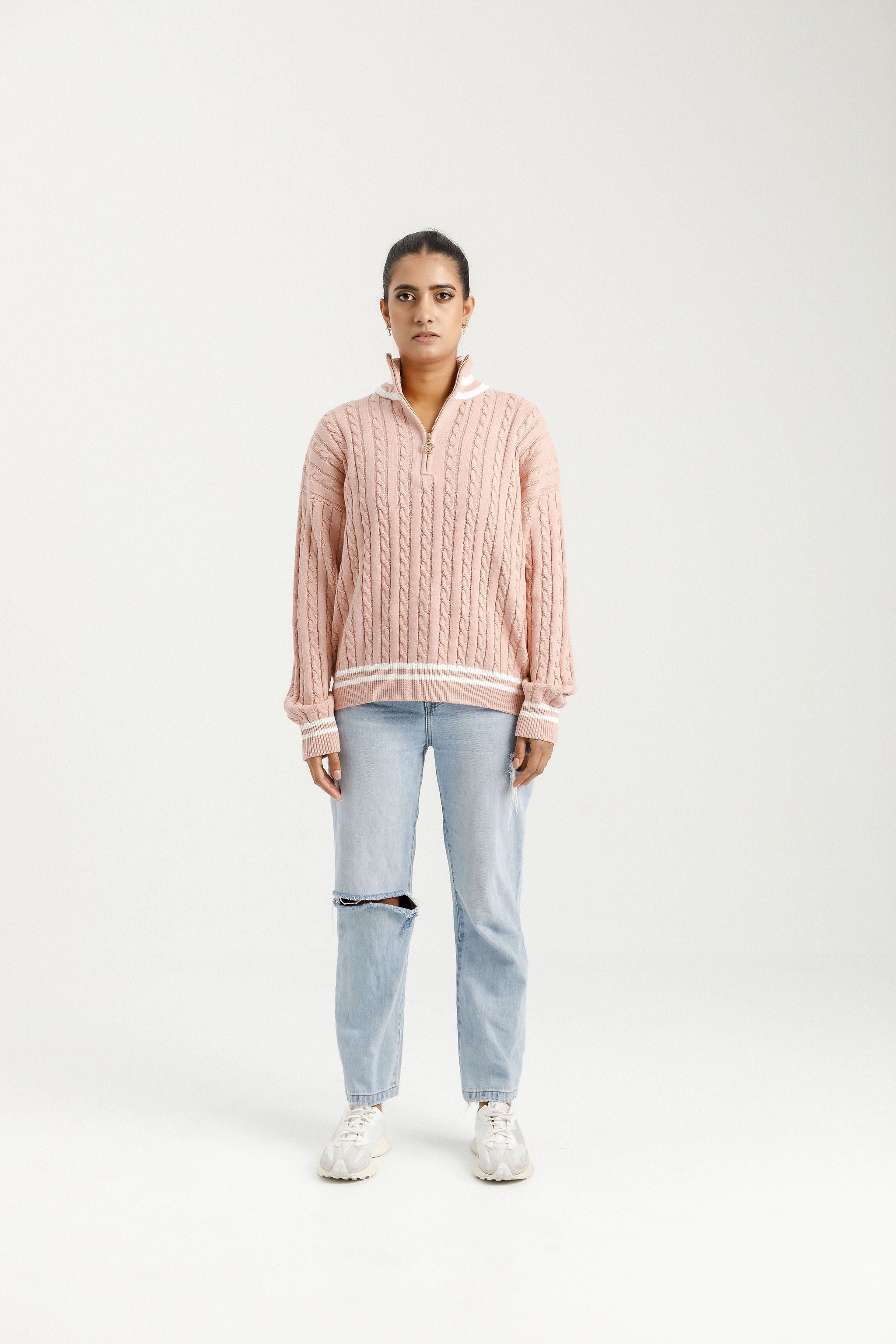 Varsity Jumper | Peach Rose