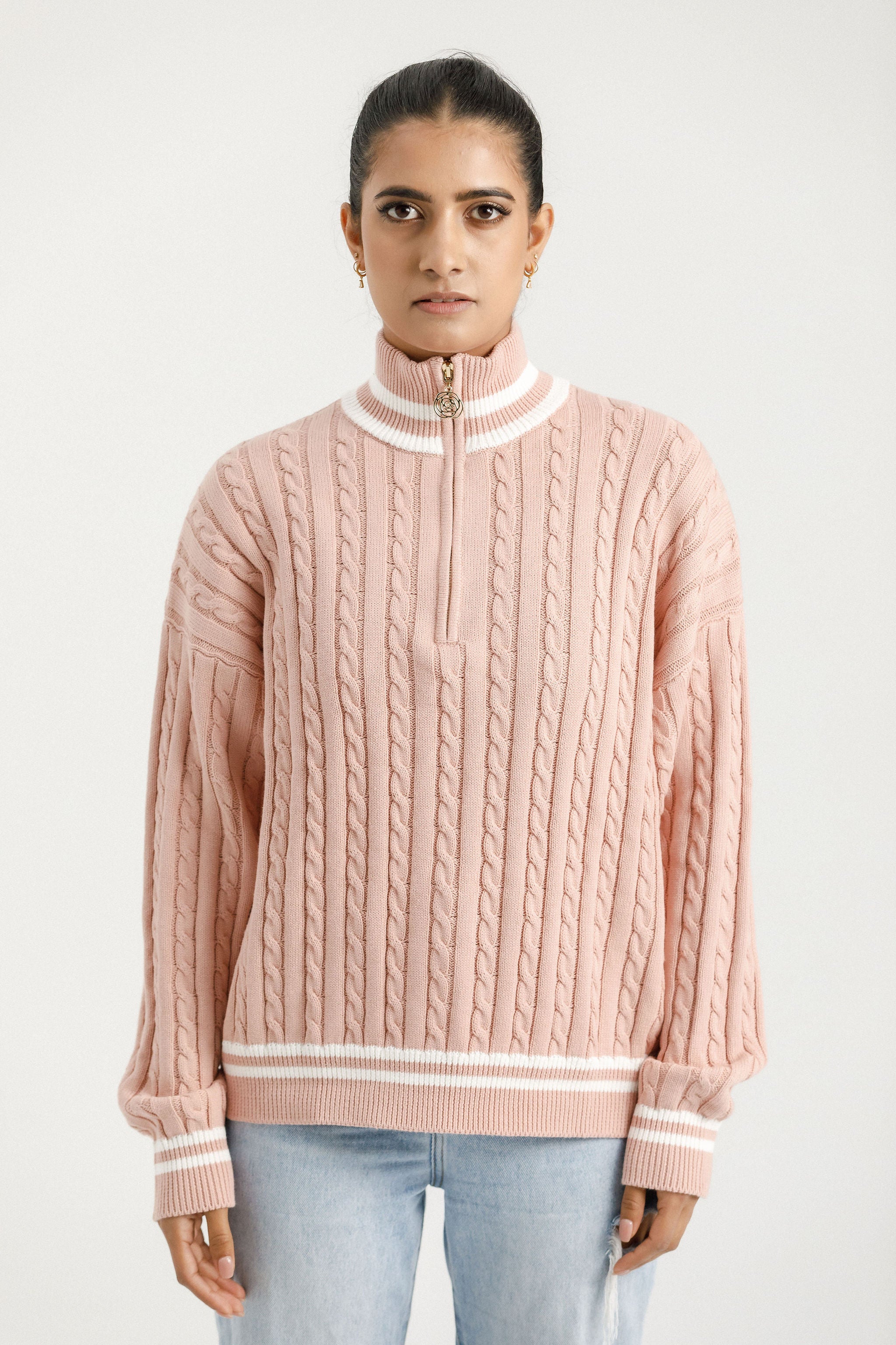 Varsity Jumper | Peach Rose