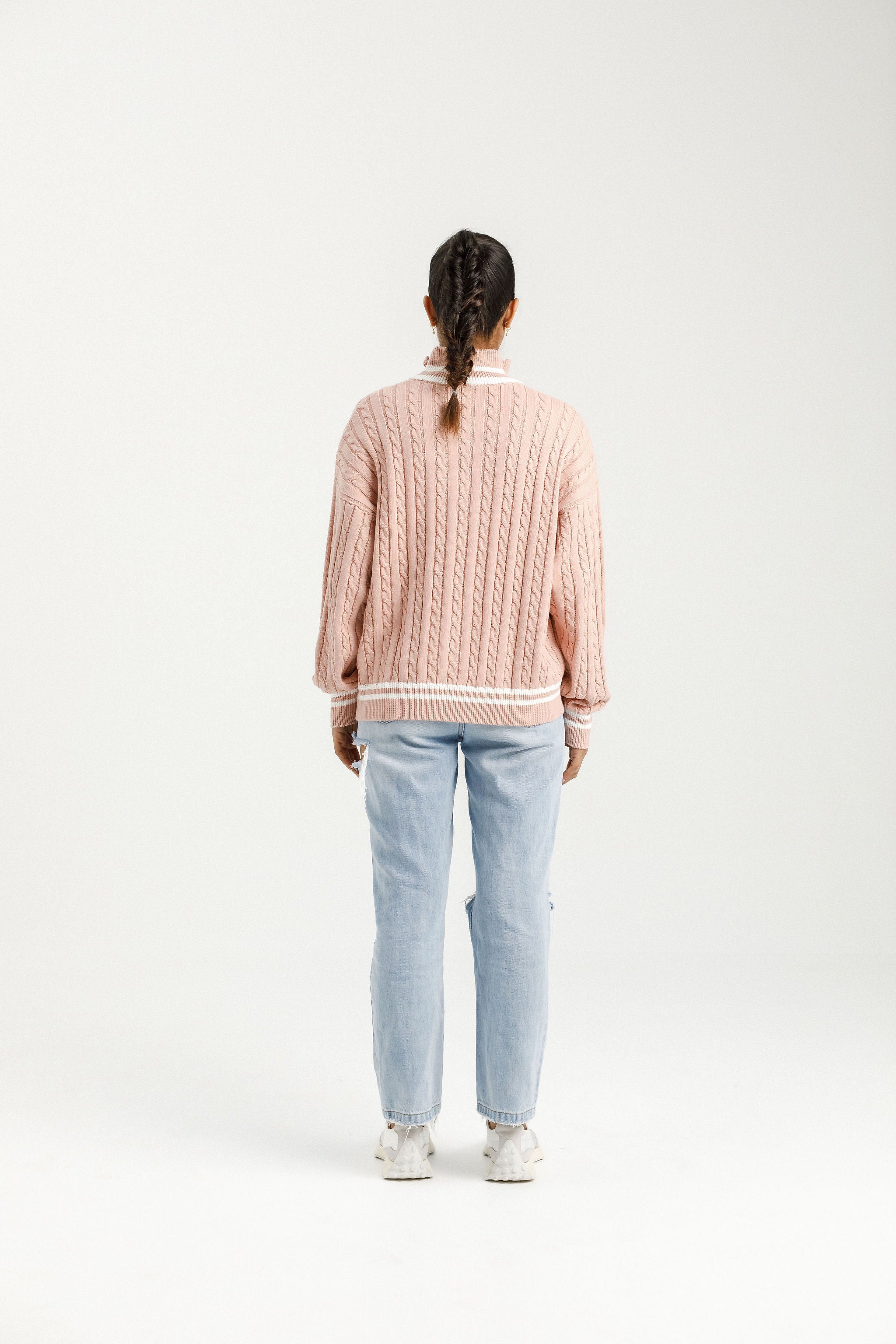 Varsity Jumper | Peach Rose