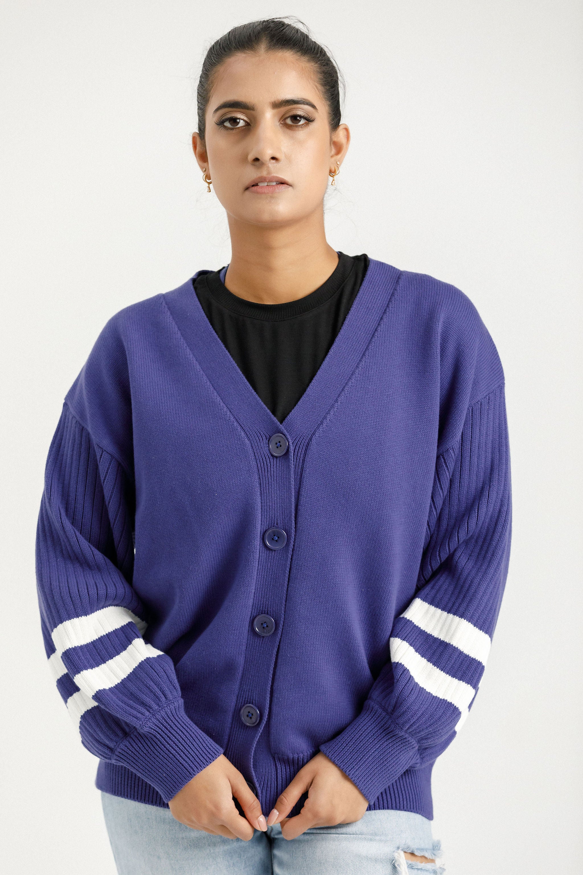 Varsity Cardi | Hyacinth