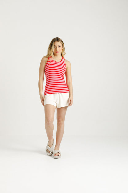 Sonny Singlet | Berry Stripes