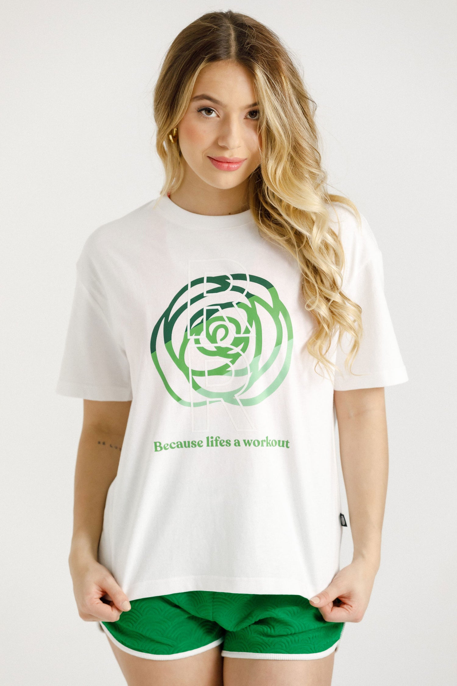 Phoenix Tee | Unbleached with Meadow Print