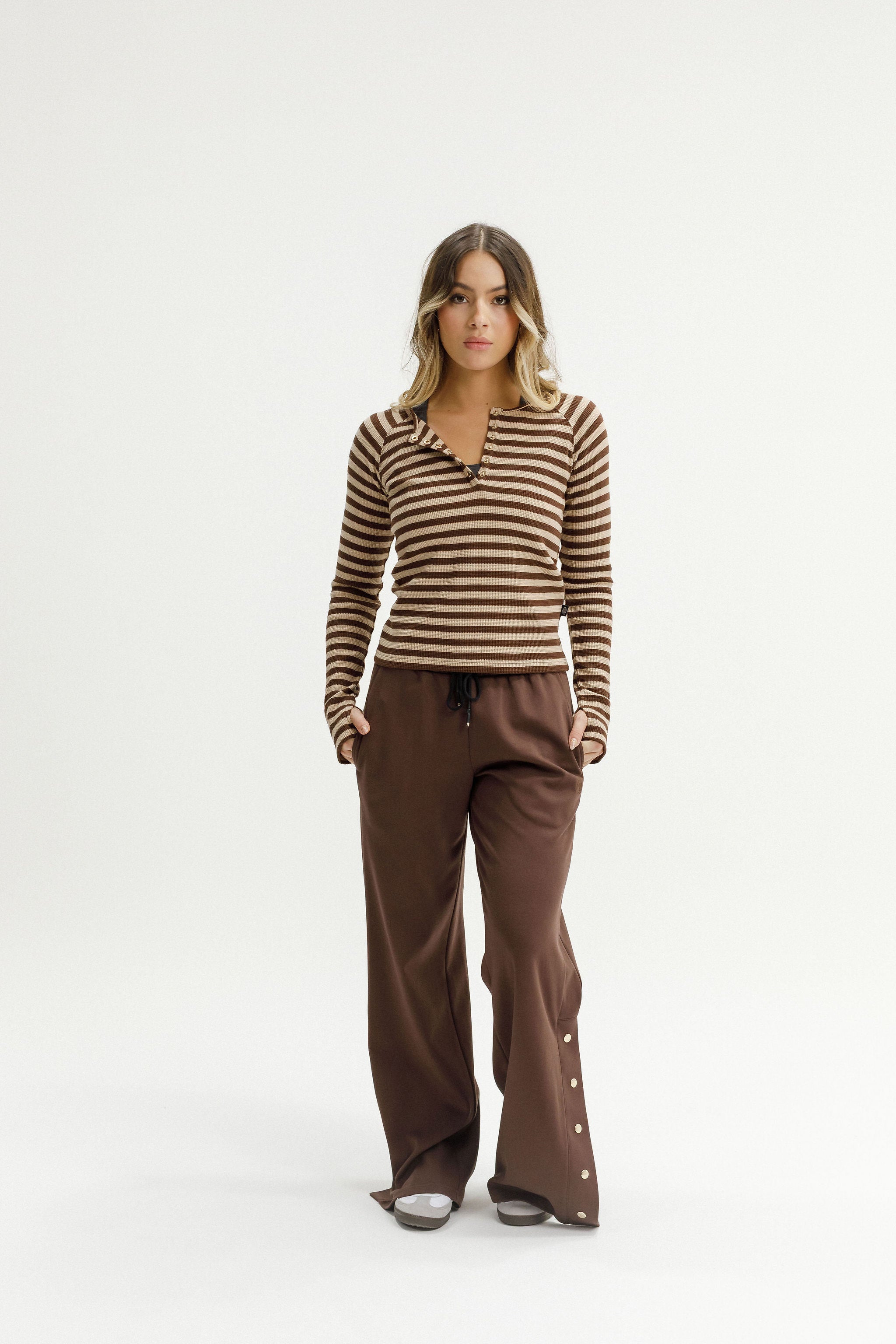 Benne Long Sleeve | Chocolate Stripes