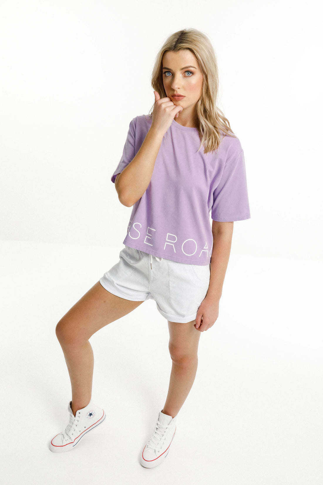 Cropped Tee | Violet