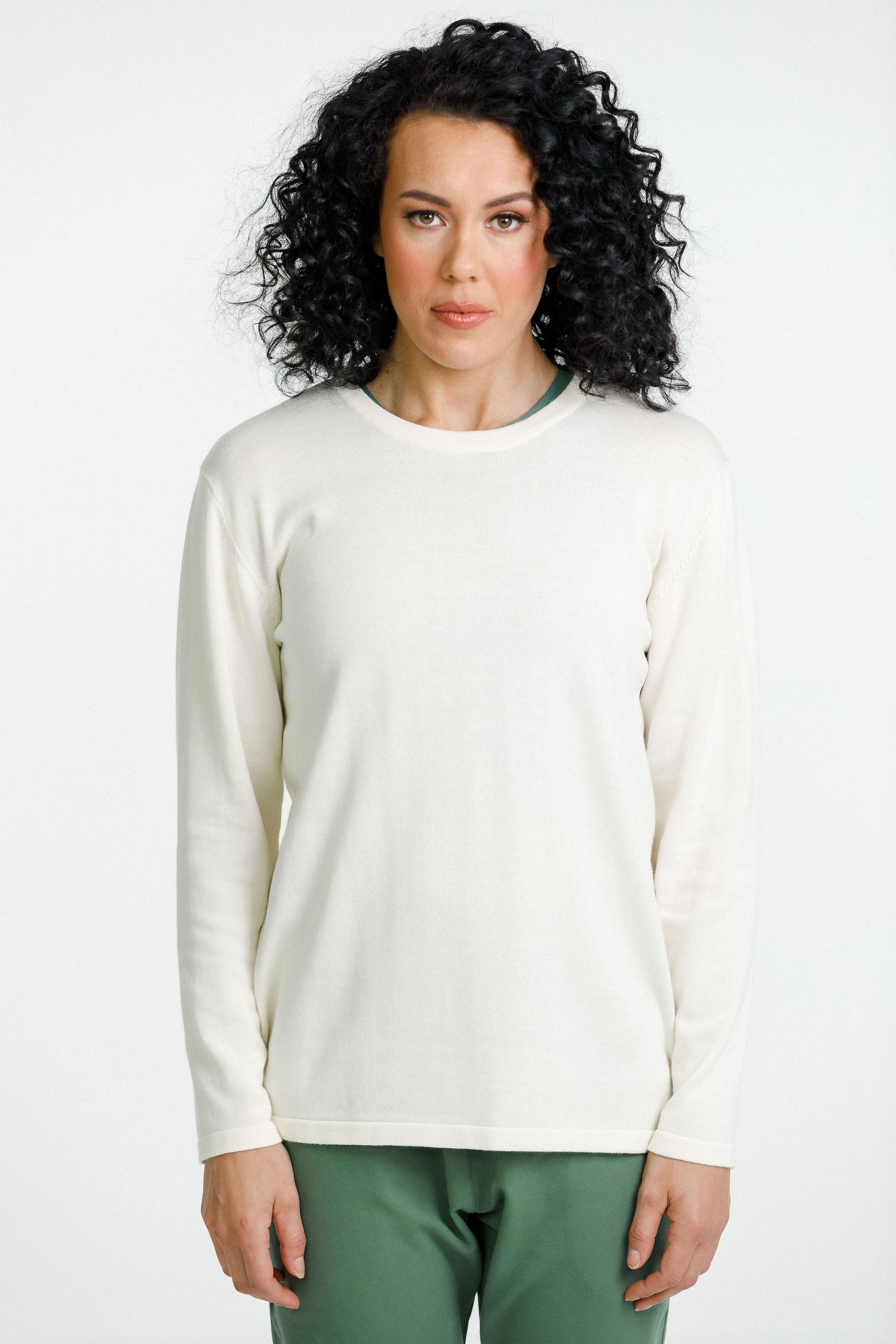 Long Sleeve Knit Topher Tee | Sale | Cream