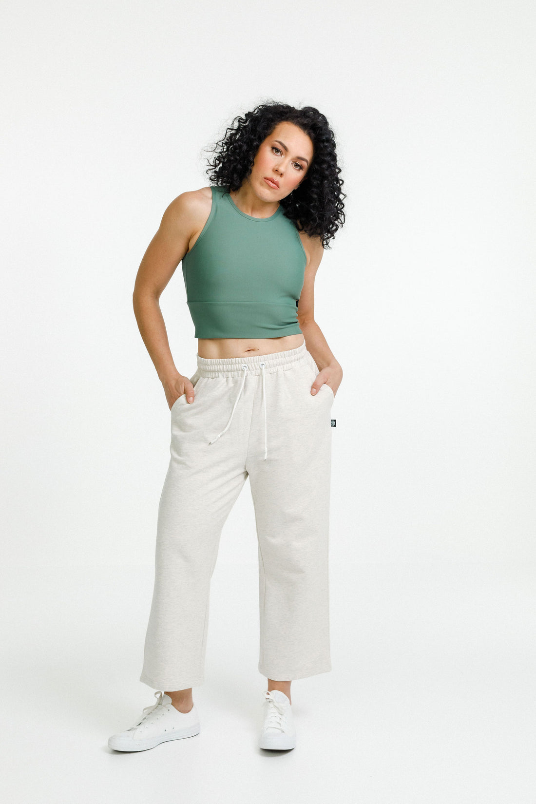 Cropped Baller Pants | Sandstone Marle